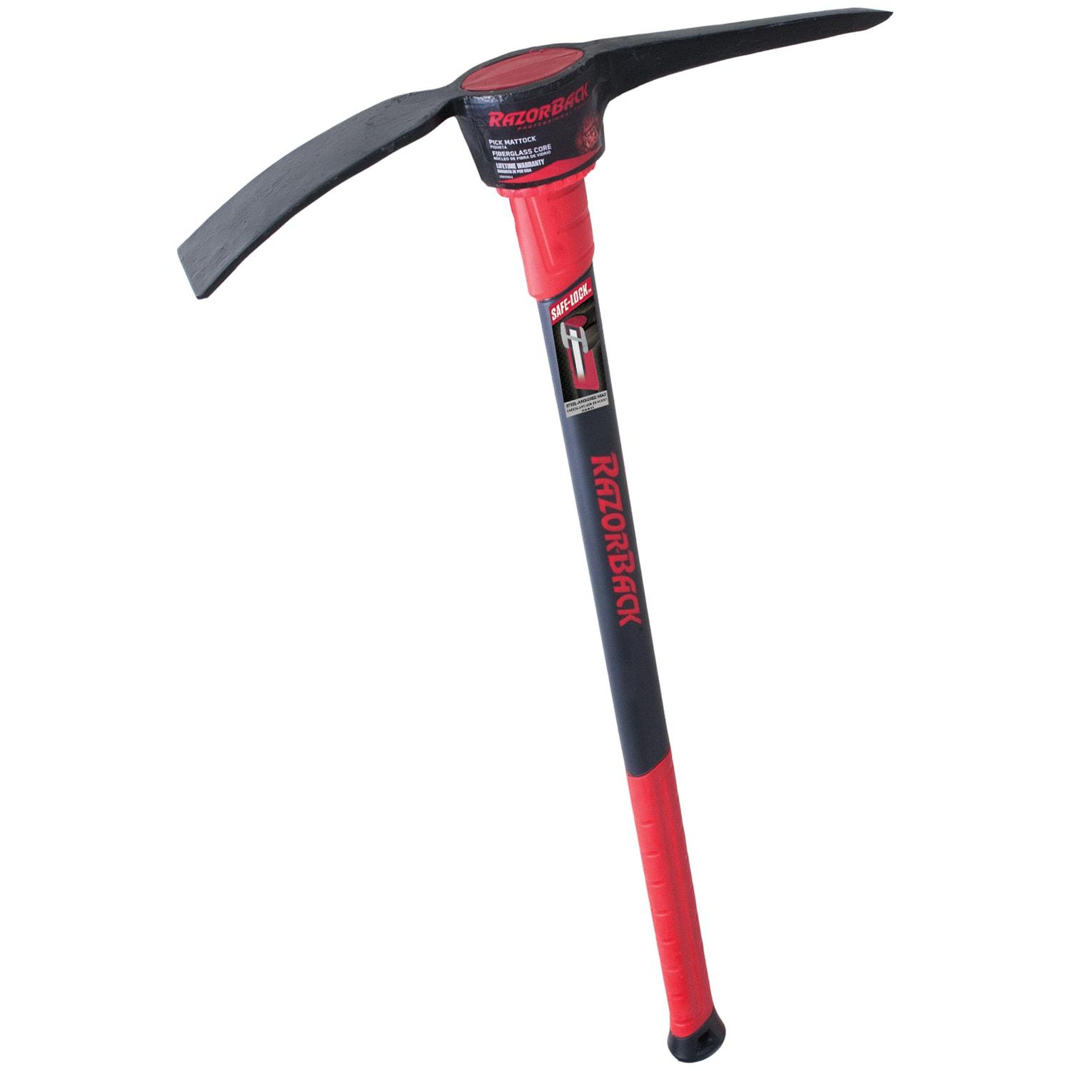 Pick Mattock, 5 lb,34 in Handle, Red/Black