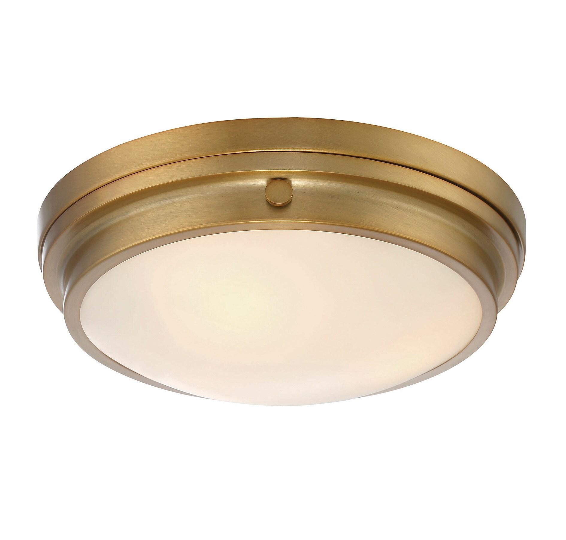 Savoy House Lucerne 3 - Light Flush Mount in  Warm Brass