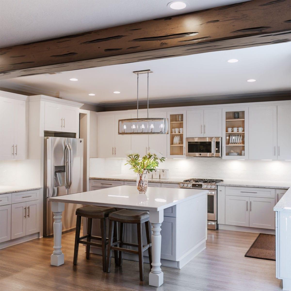 Ekena Millwork Pecky Cypress Endurathane Faux Wood 3-Sided Ceiling Beam (U-beam) | Wayfair