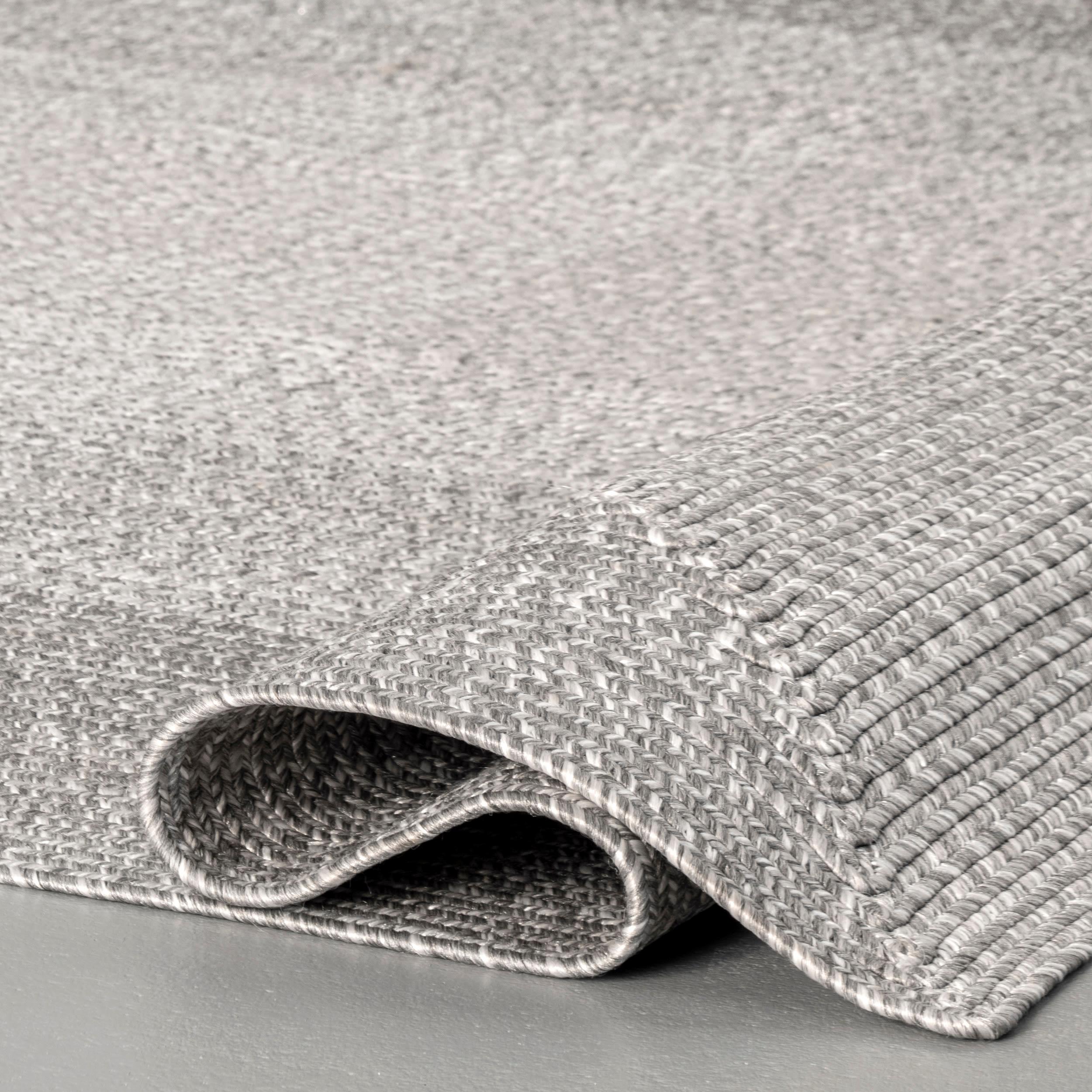 Nuloom Jayda Braided Gradience Indoor/Outdoor Outdoor - Light Gray 4' x 6'