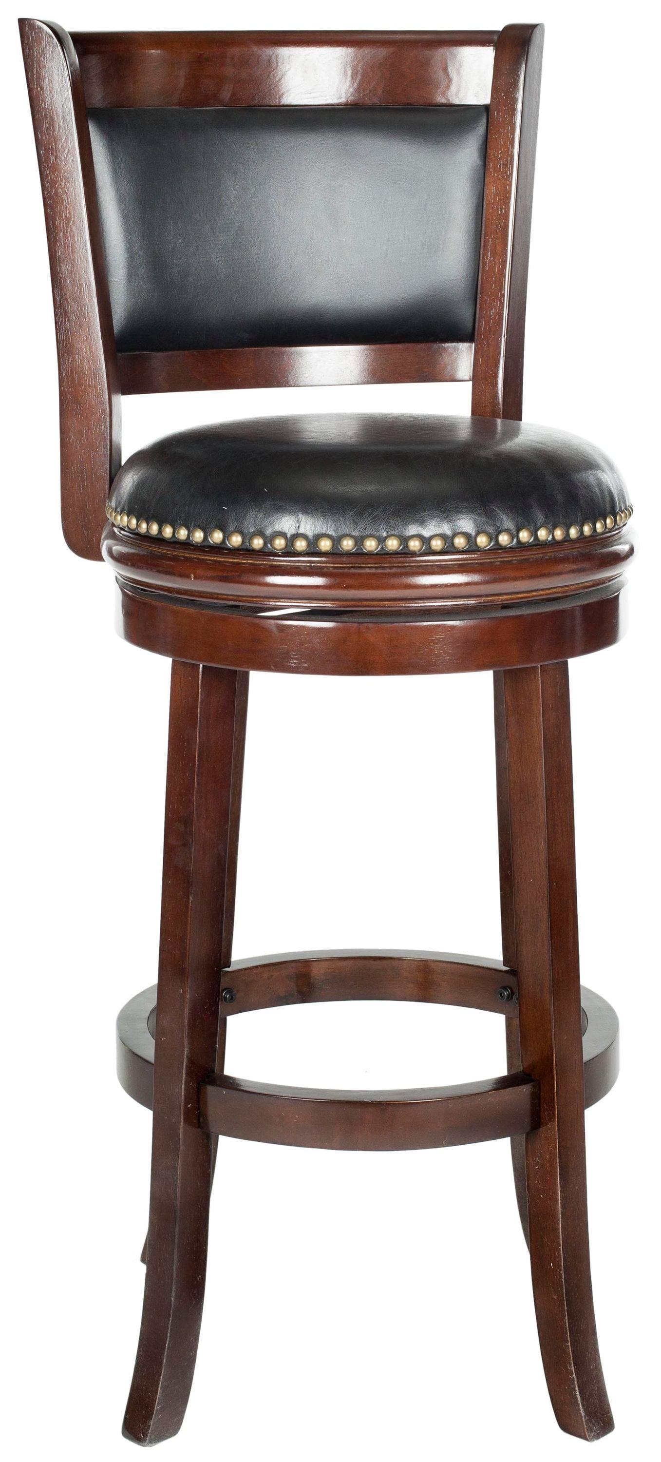 Brockway Swivel Bar Stool - Cappuccino/Black - Safavieh