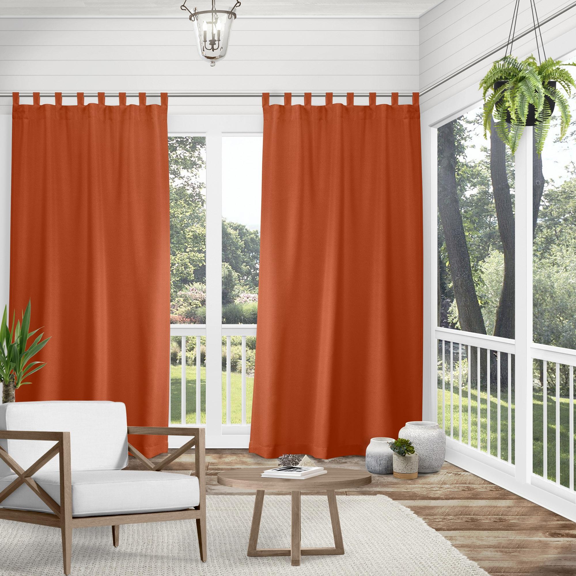 Amalgamated Textiles Polyester Semi Sheer Curtain Pair (Set of 2)