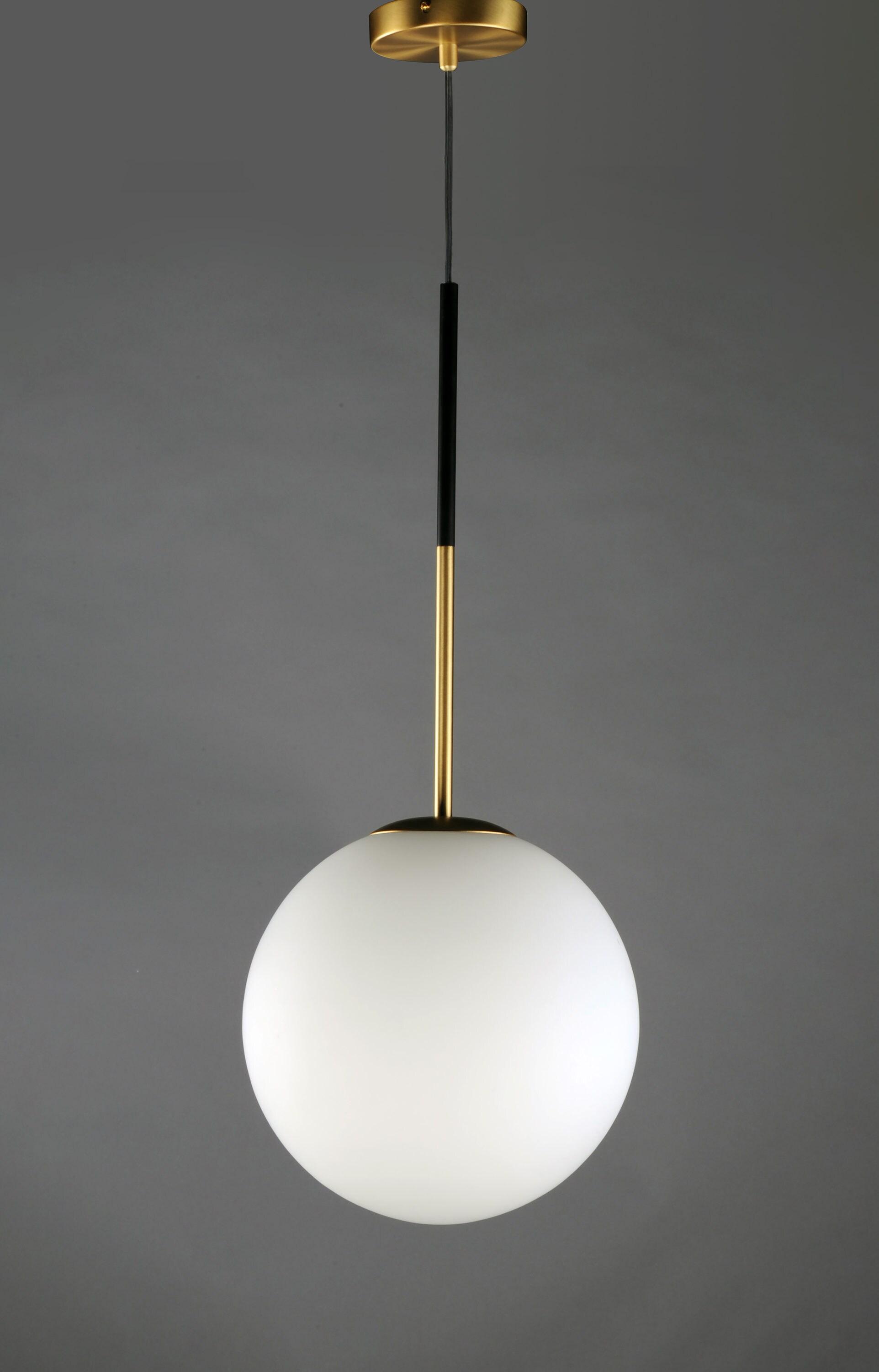 Drake Single Light Glass Steel Dimmable Pendant