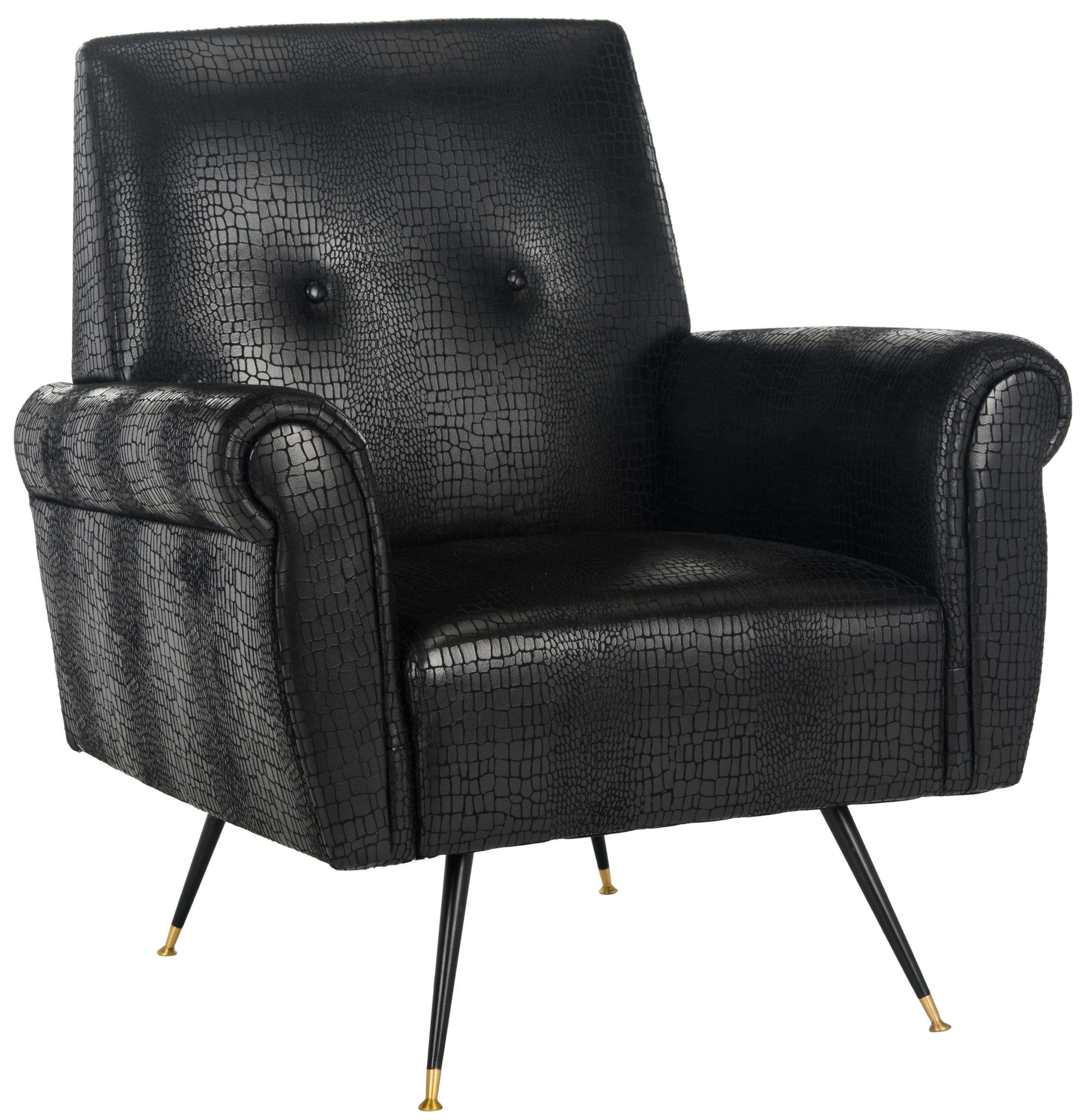 Mira Accent Chair - FOX6285 - Black - Safavieh