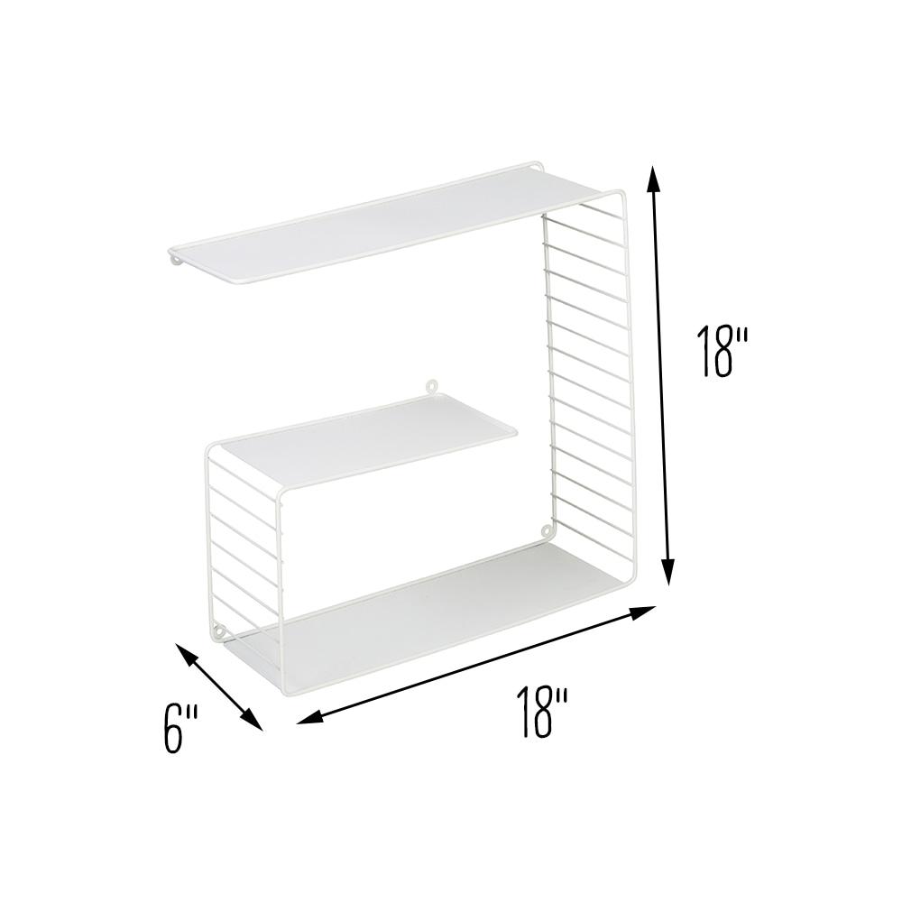 3-Tier Square Floating Wall Shelf