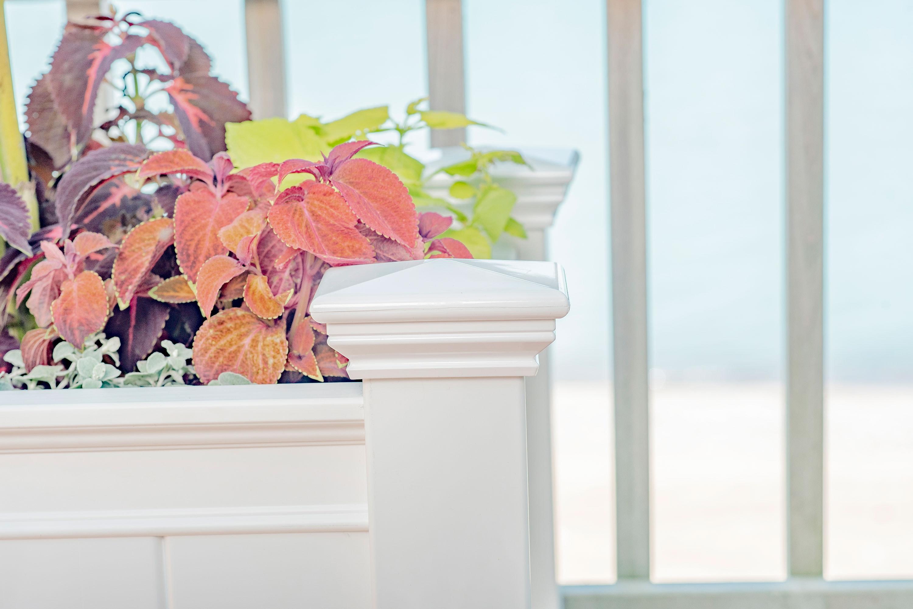 Vita Classic 27" L x 21"W x 22"H Barcelona Vinyl Planter Box, White, VA68210