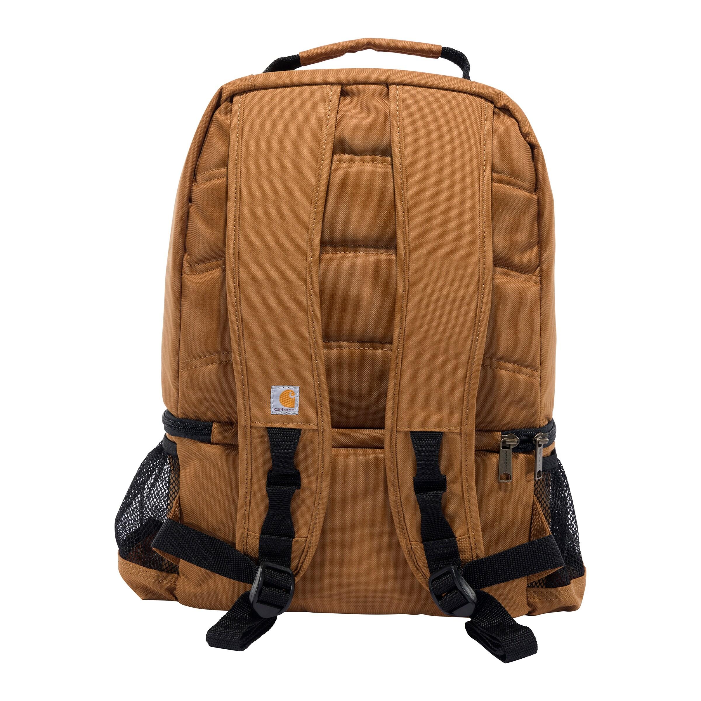 Durable Brown Polyester Insulated Cooler Backpack with Multiple Compartments