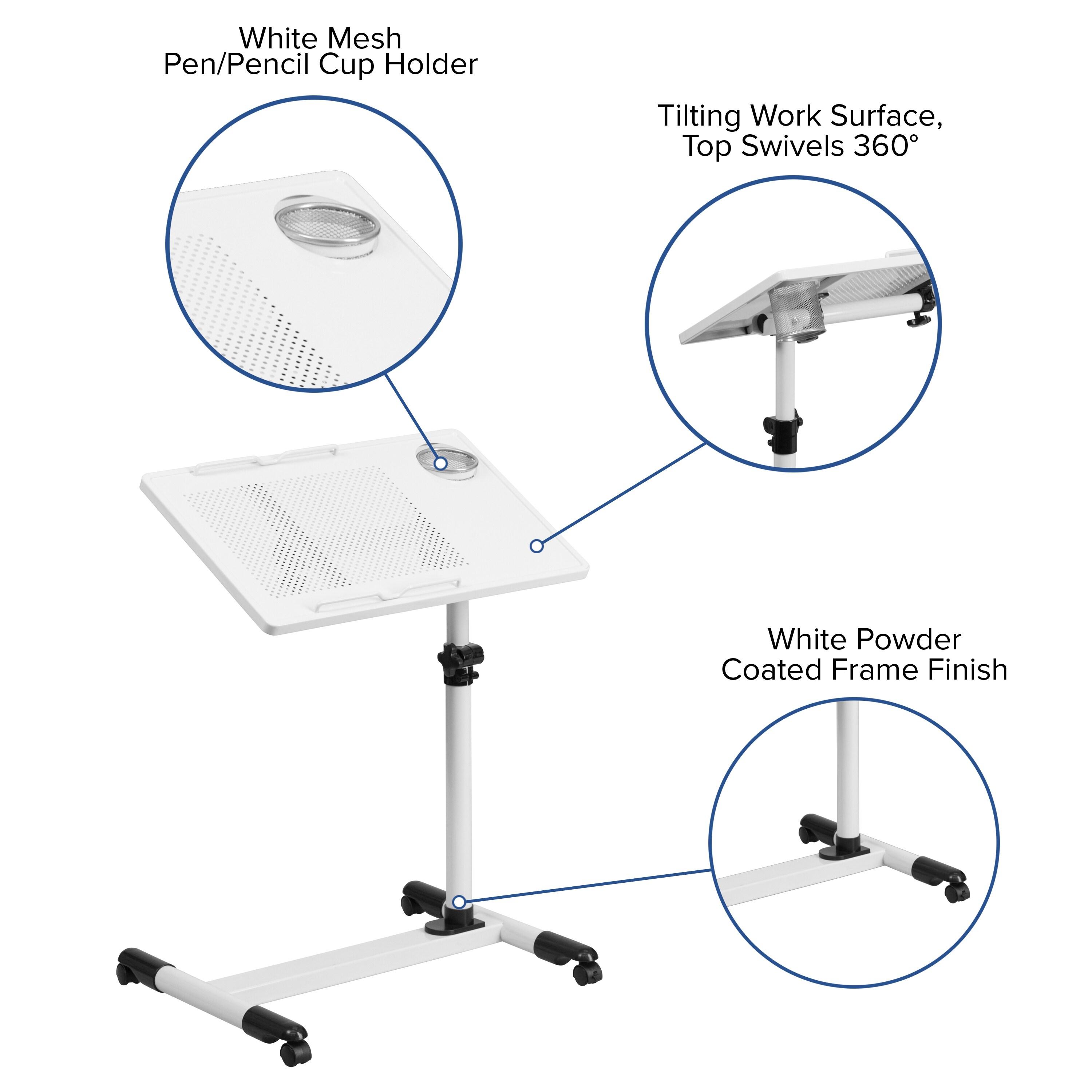 Macon Adjustable Height Steel Mobile Computer Desk