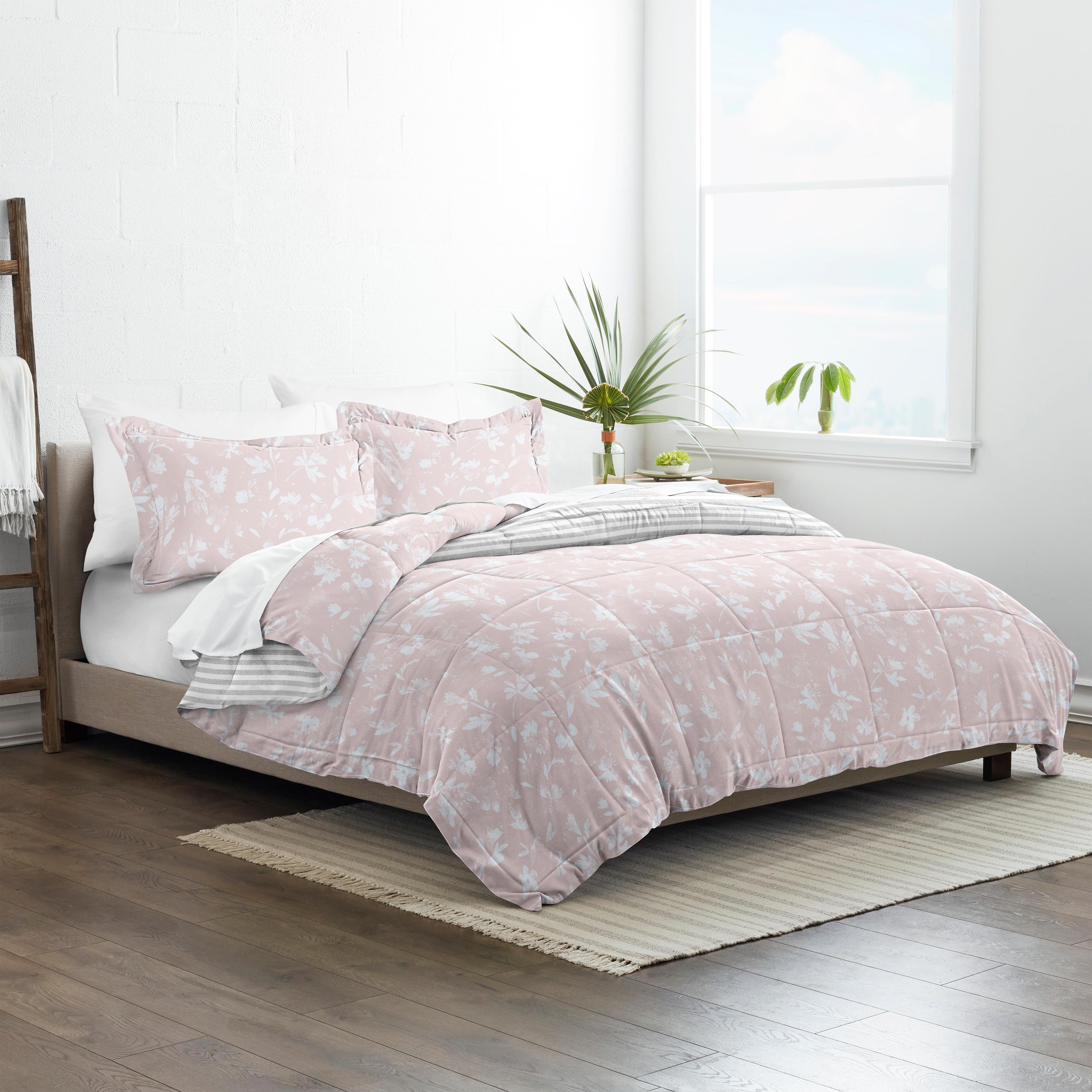 Becky Cameron Down Alternative Pressed Flowers Reversible Comforter Set