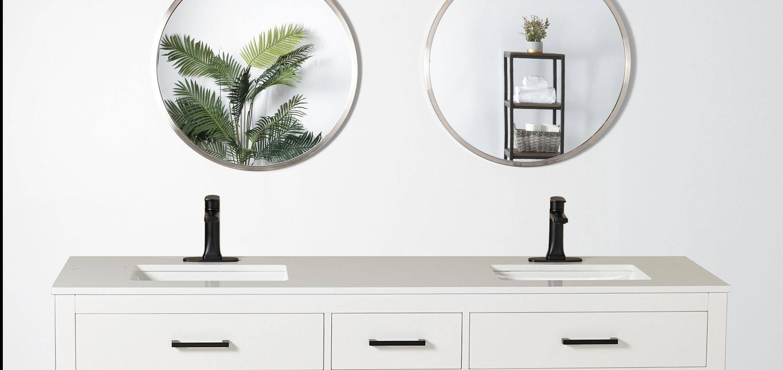 Beckett 72" Freestanding Double Bathroom Vanity with Cultured Marble Top