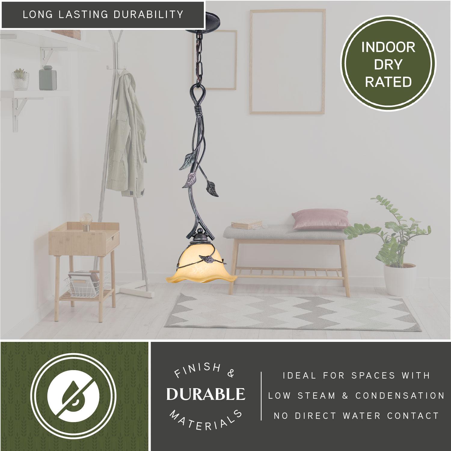 Vaxcel Vine 1 - Light Pendant in  Oil Shale