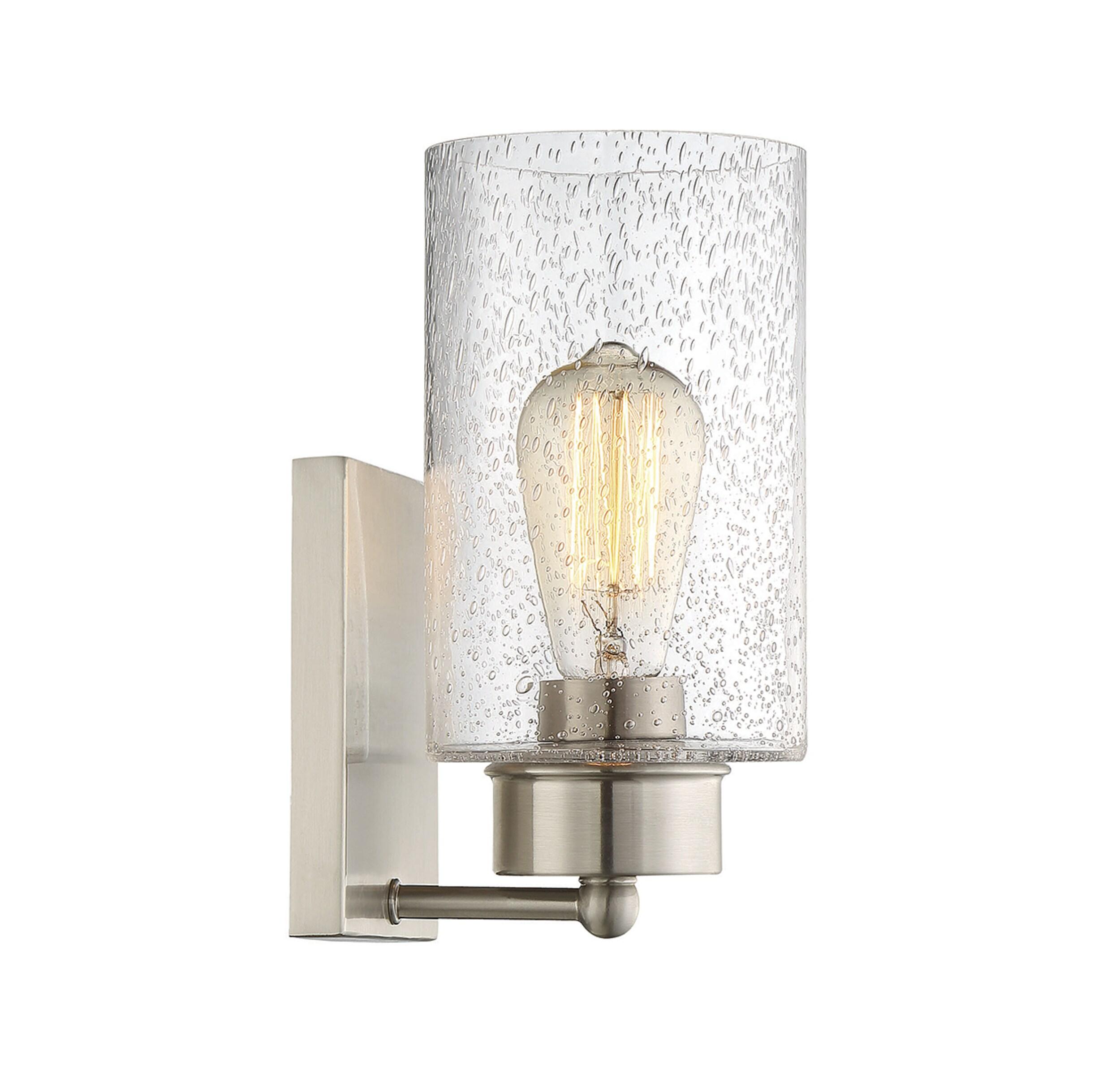 Trade Winds Edgewood 1-Light Wall Sconce in Brushed Nickel