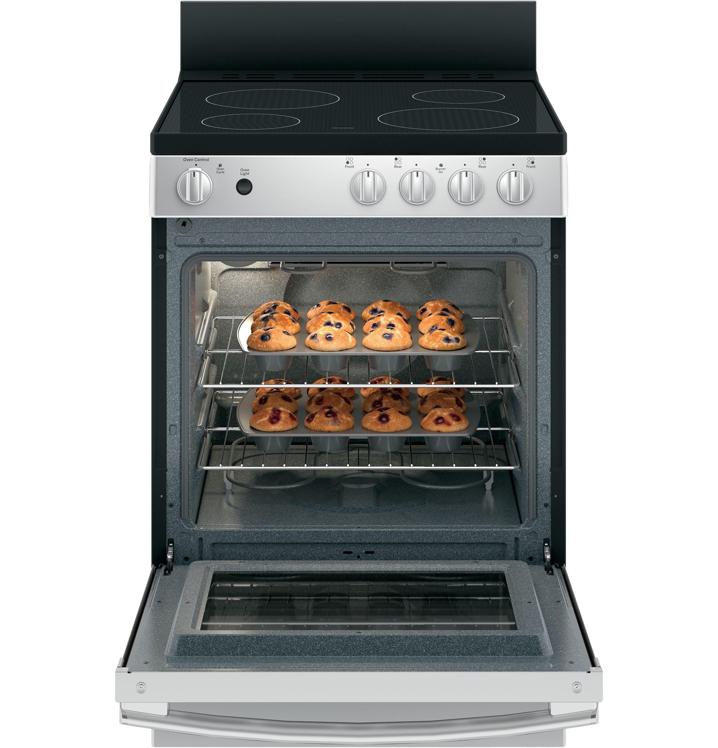24" 2.9 Cu. Ft. Freestanding Electric Range with Modular Backguard