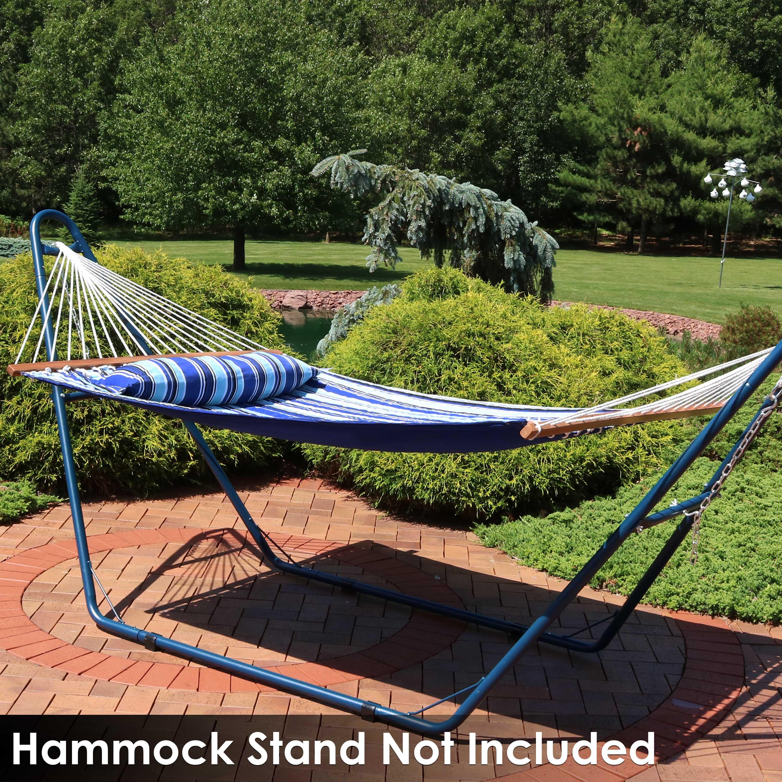 2-Person Quilted Polyester Spreader Bar Hammock