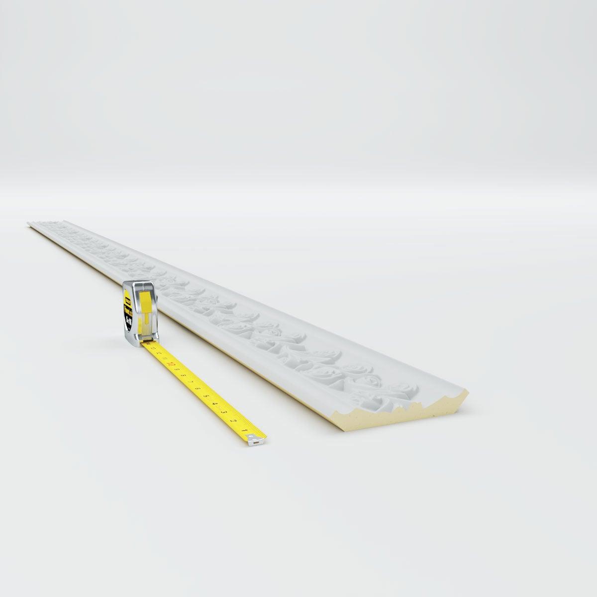 Ekena Millwork 3 7/8"H x 3 7/8"P x 5 1/2"F x 94 1/2"L, (1/2" Repeat) Rose Crown Moulding