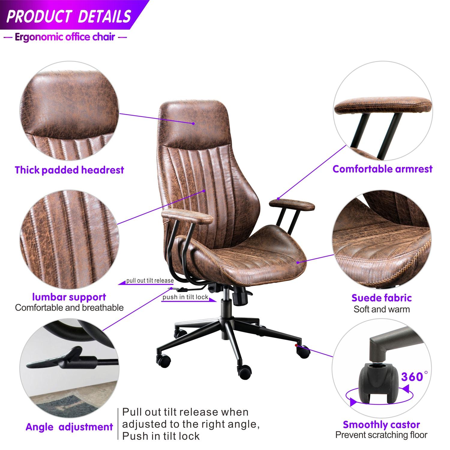 Albaugh Suede Executive Chair