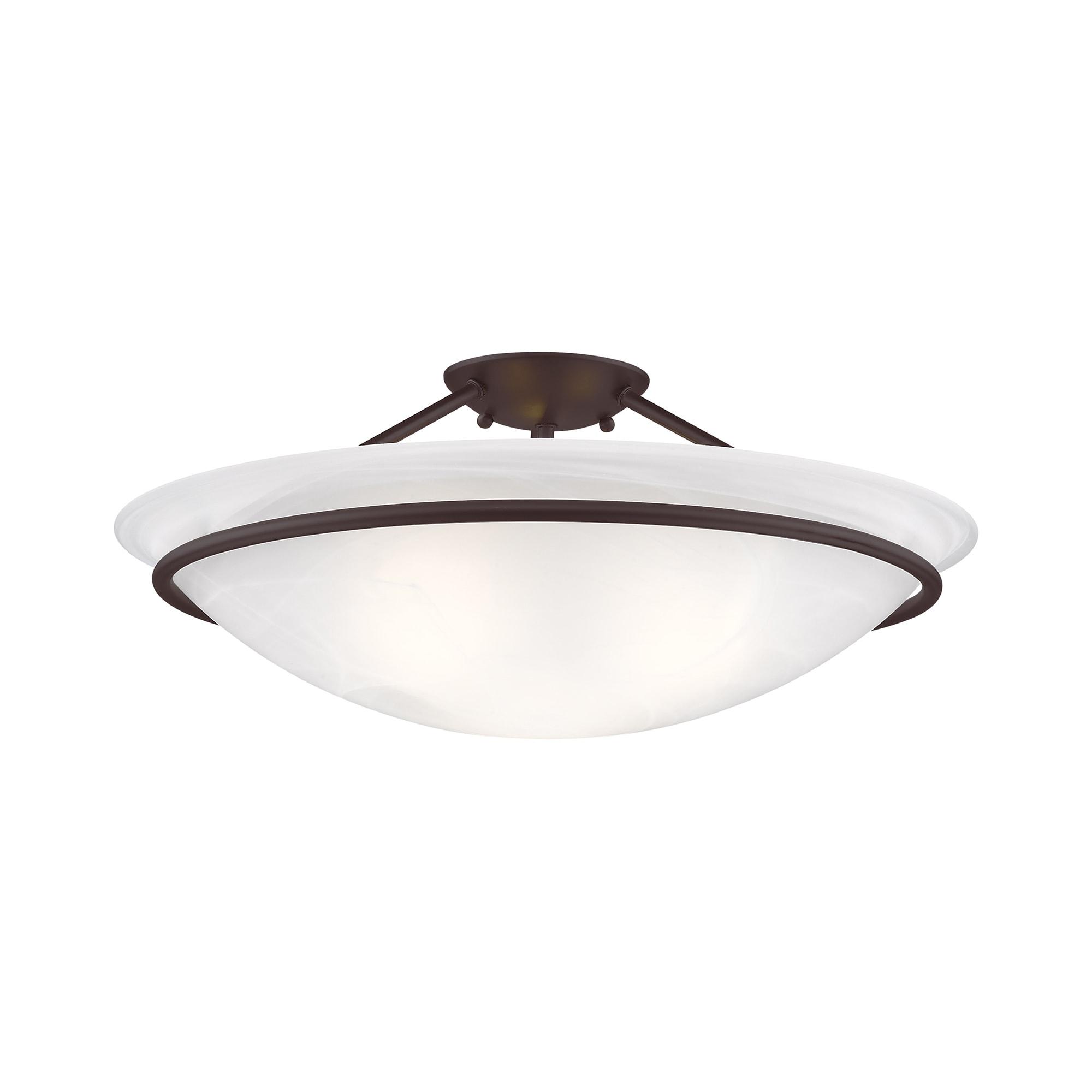 Livex Lighting Newburgh 3 - Light Semi-Flush Mount in  Bronze