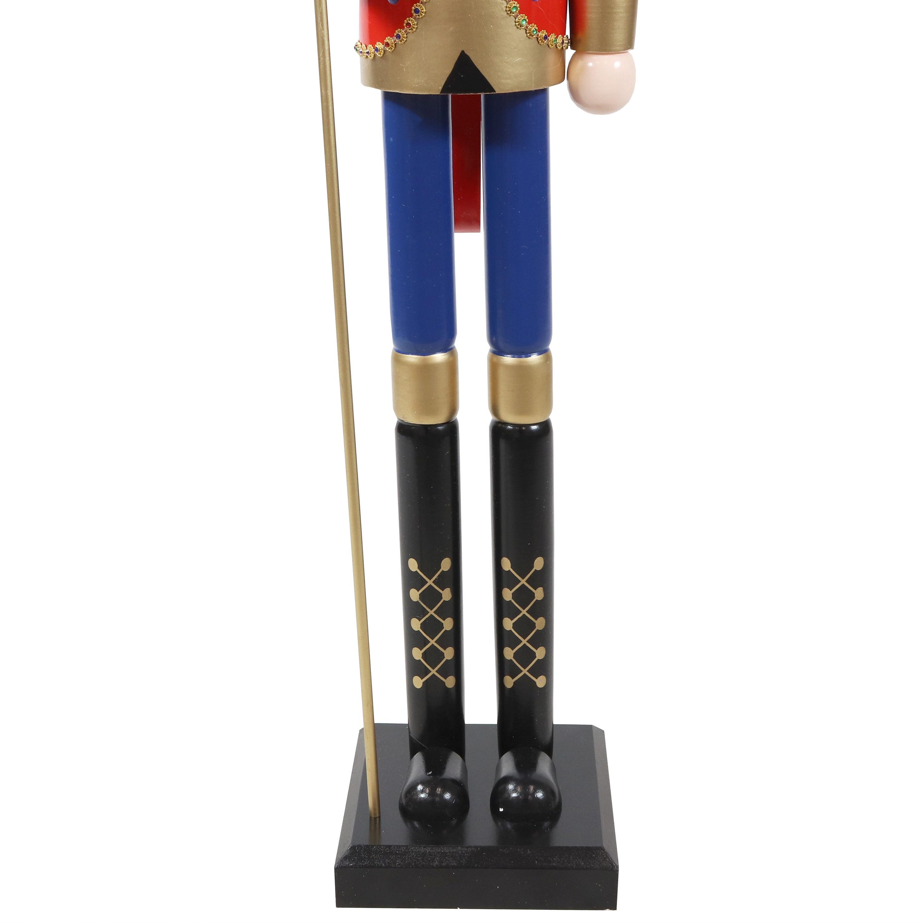 Sunnydaze Arnold the Strong Indoor Decorative Traditional Christmas Wooden Nutcracker Statue, 48-Inch
