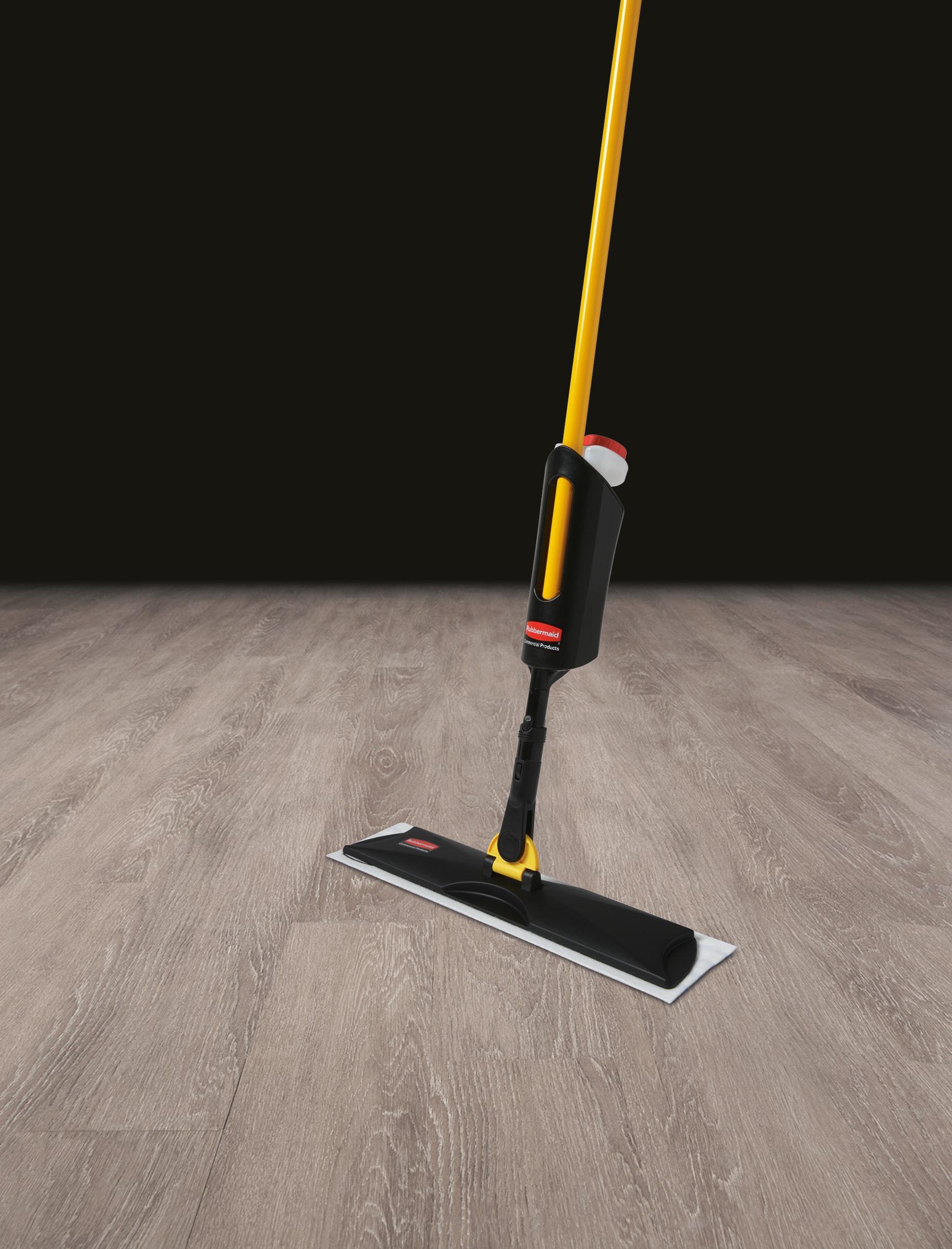 Rubbermaid Commercial Products Spray Mop Kit Includes Mop + Pads for All Floor Types/Hardwood/Vinyl/Tile