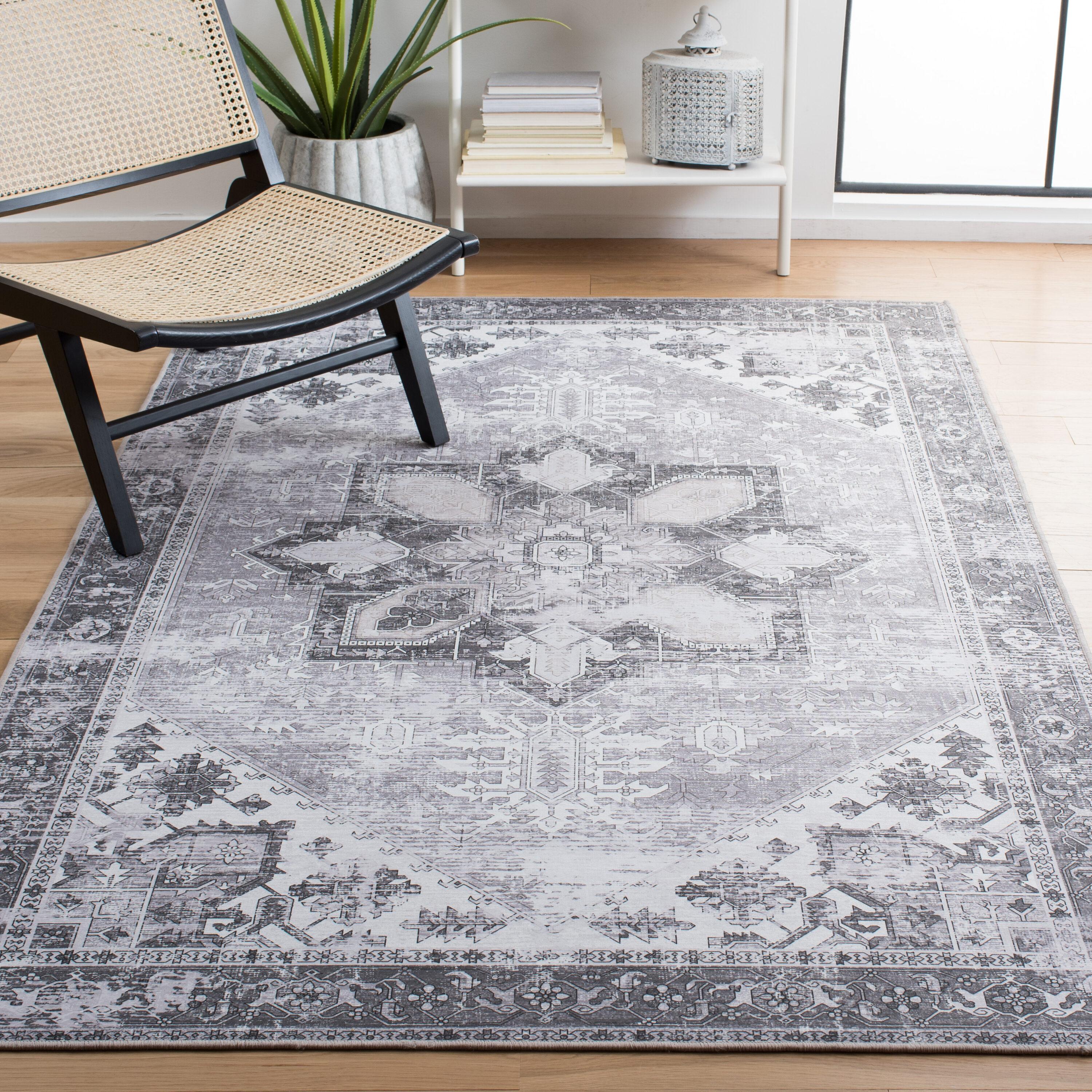 Tucson TSN102 Power Loomed Machine Washable Area Rug - Dark Sage/Ivory - 6'x9' - Safavieh.