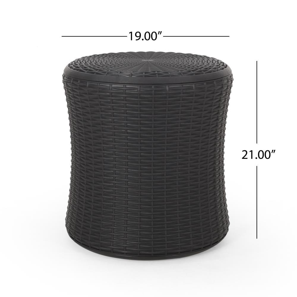 Olivo Patio Faux Wicker Patio Table - Dark Gray - Christopher Knight Home