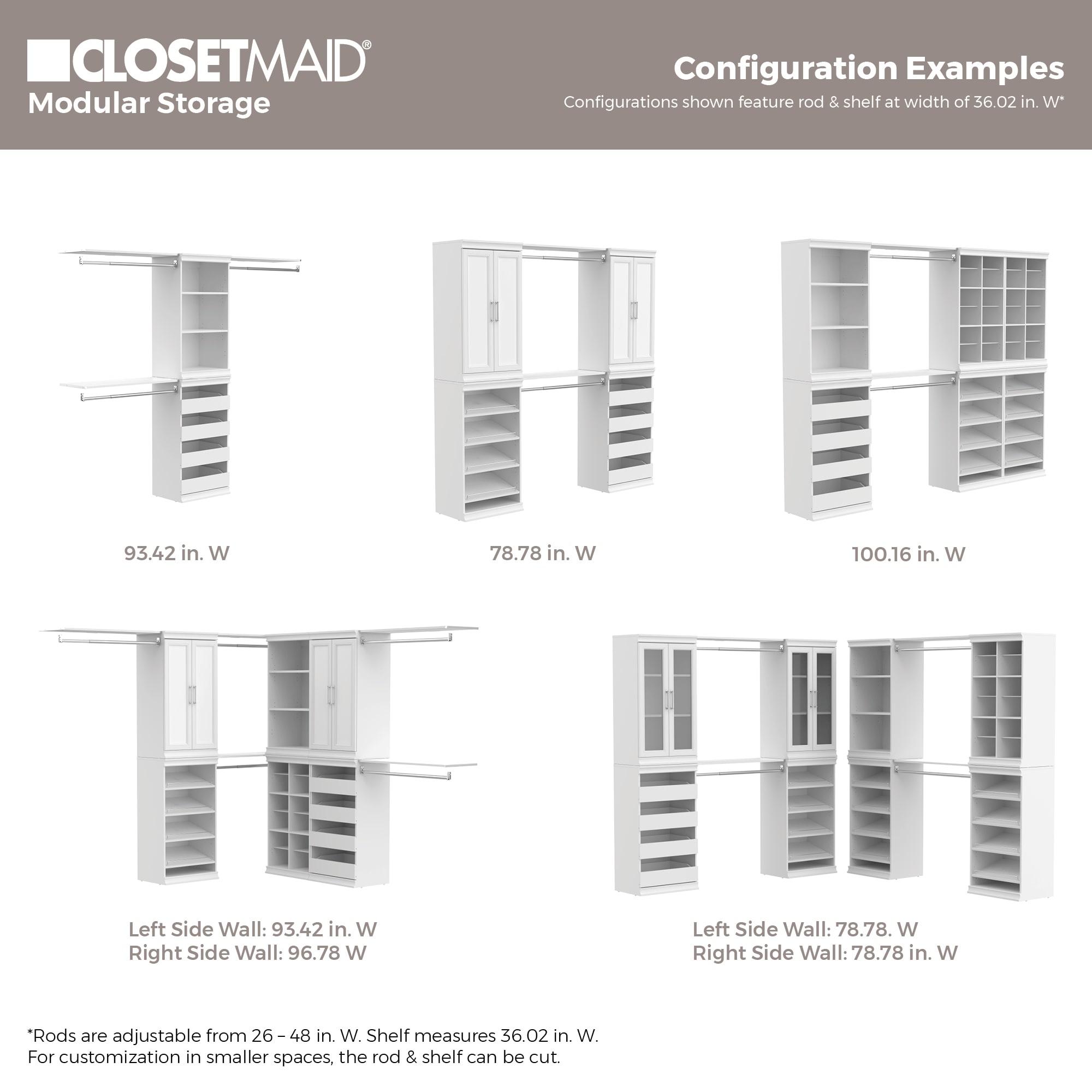 Modular Storage 36.02" W Shelf & Closet Rod
