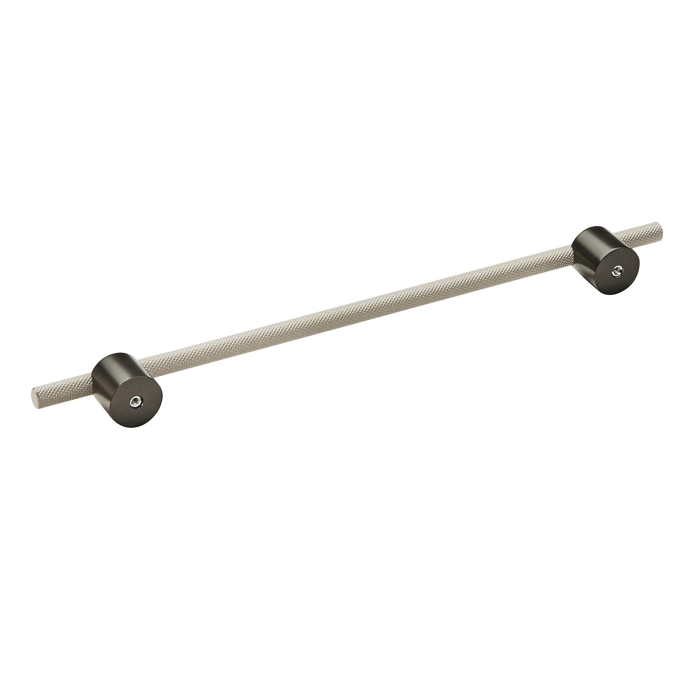 Matte Black and Silver Aluminum Modern Cabinet Bar Pull