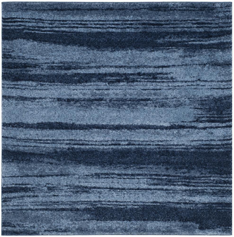 Retro RET2693 Power Loomed Indoor Area Rug - Light Blue/Blue - 6'x6' - Safavieh.