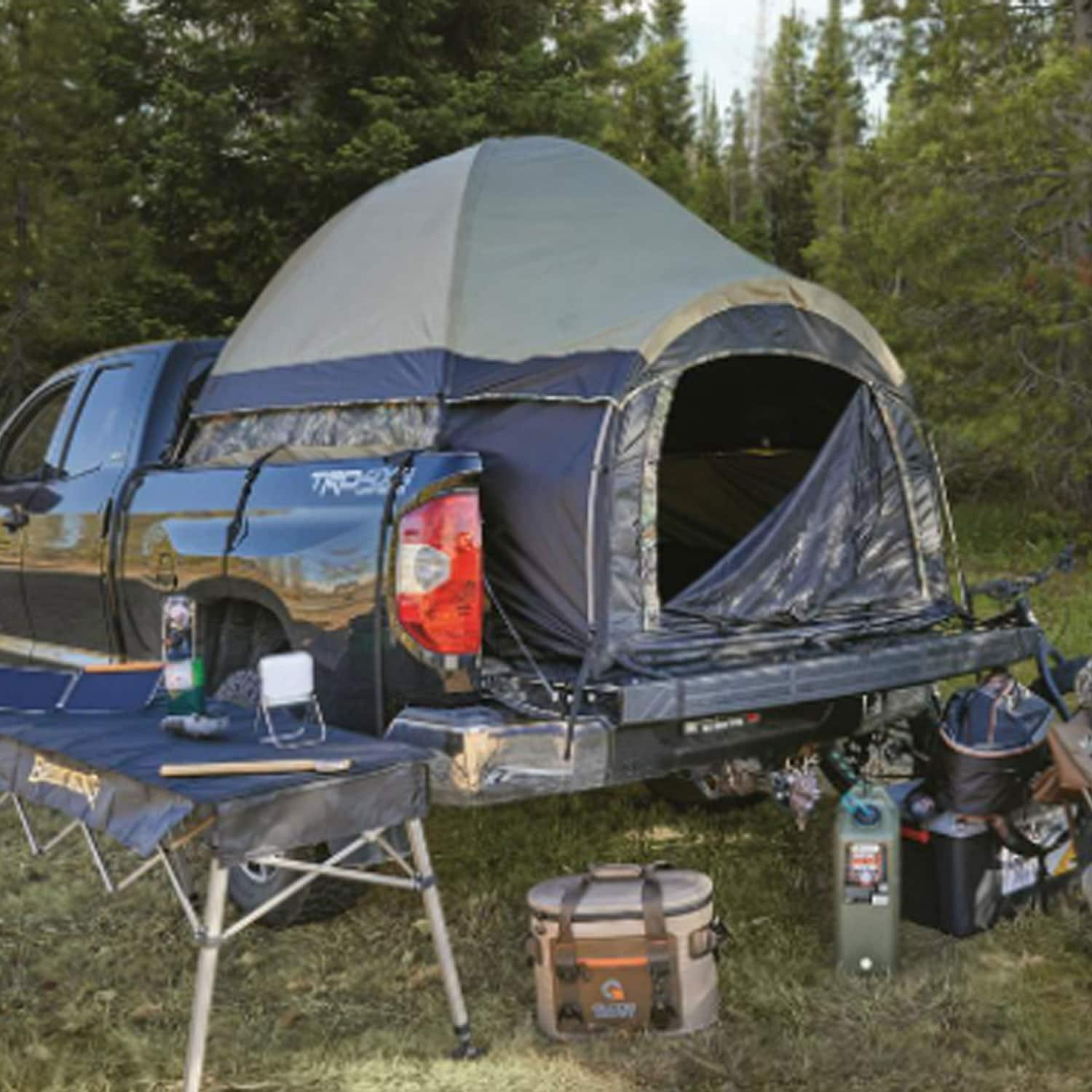 Guide Gear Aluminum Frame Premium Pickup Truck Bed Tent for Camping and Hunting, Outdoors, Bathtub Floor, Cabin Access, Full Size 92 x 60 x 64 inch