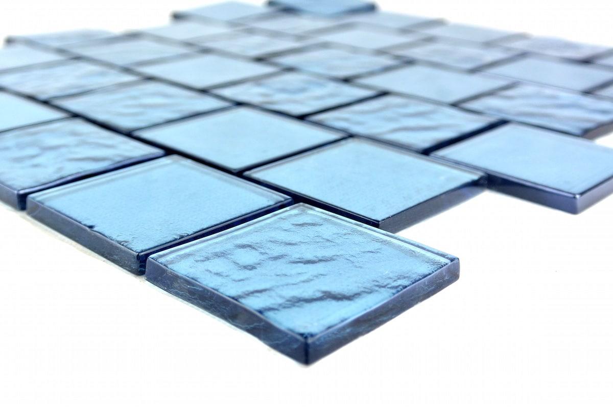 Landscape 2 in. x 2 in. Translucent Glass Plastic Face Mounted Brick Mosaic Designer Pool Tile