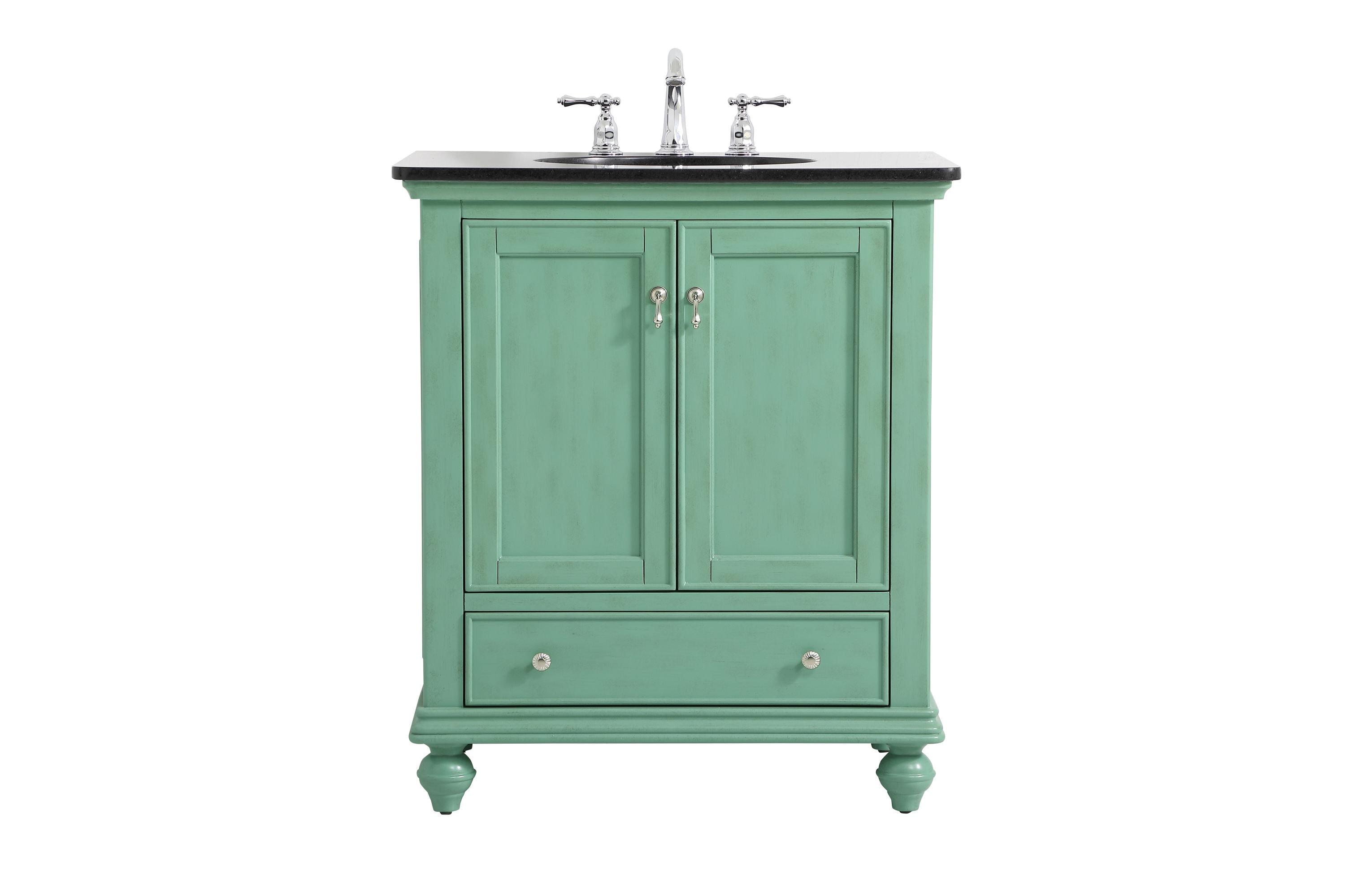 Elegant Kitchen and Bath 30 Inch Single Bathroom Vanity In Vintage Mint