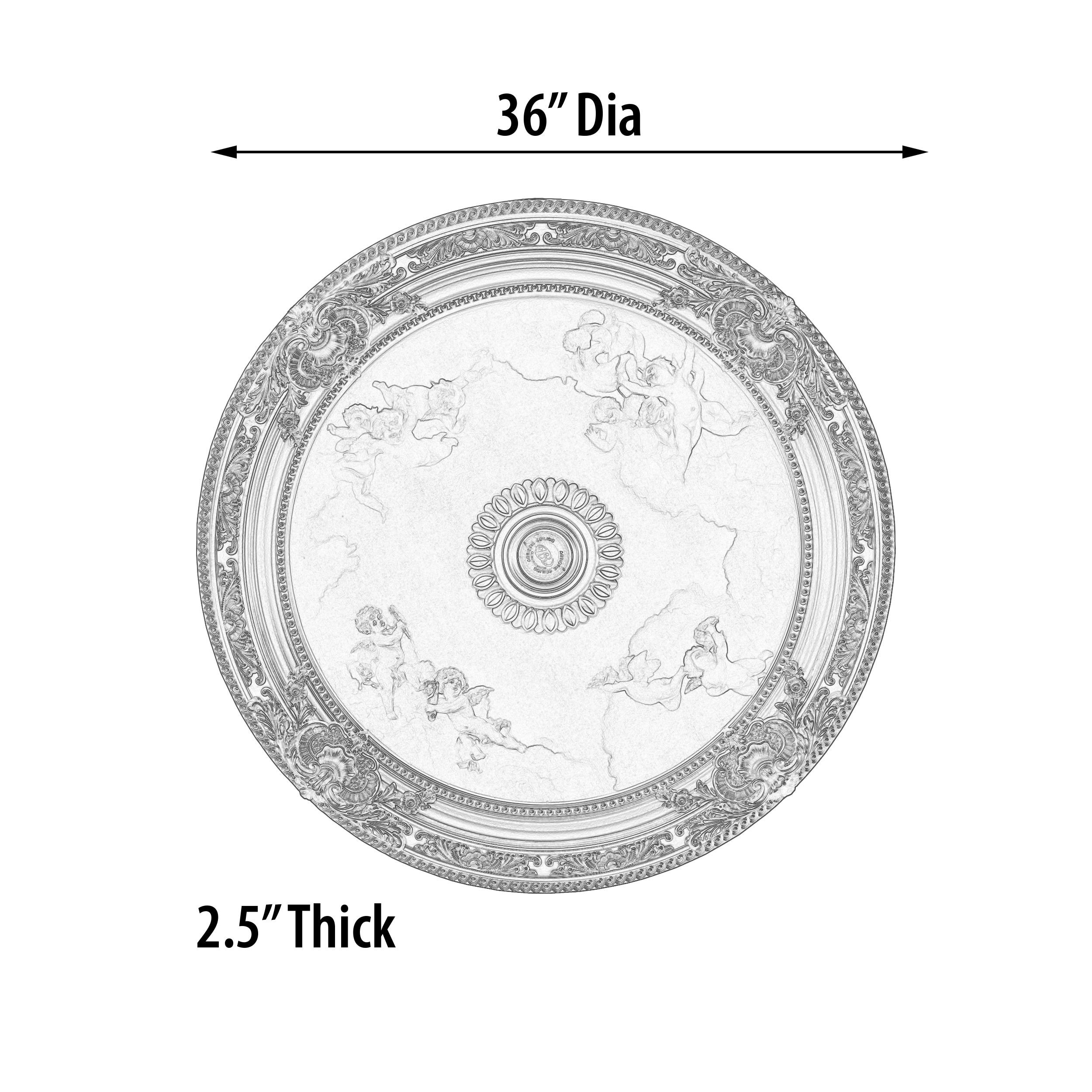 Round Chandelier Ceiling Medallion