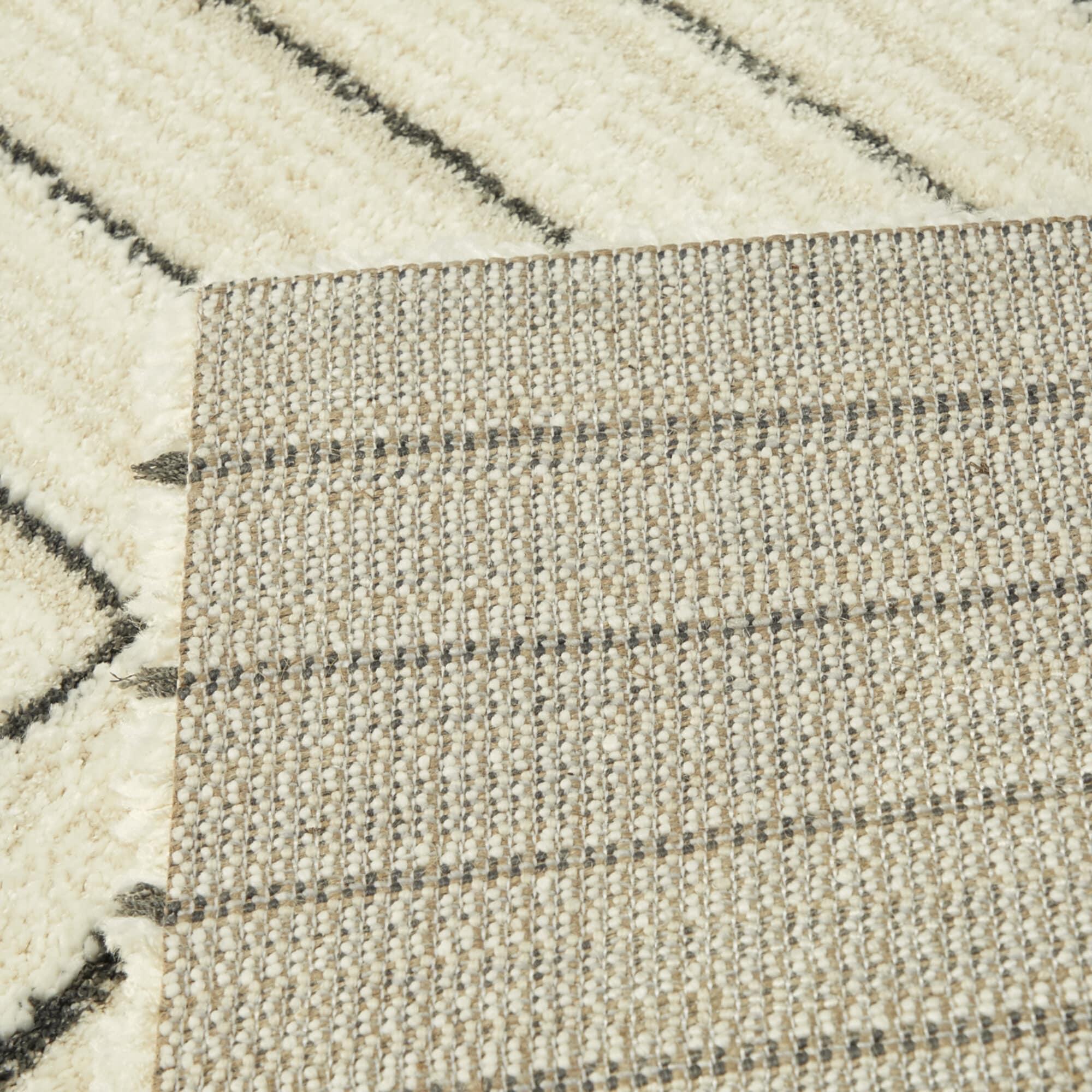 Balta Rugs 2'7"x7' Carmody Transitional Geometric Rug Cream: Off-White Runner, Medium Pile, Indoor Use