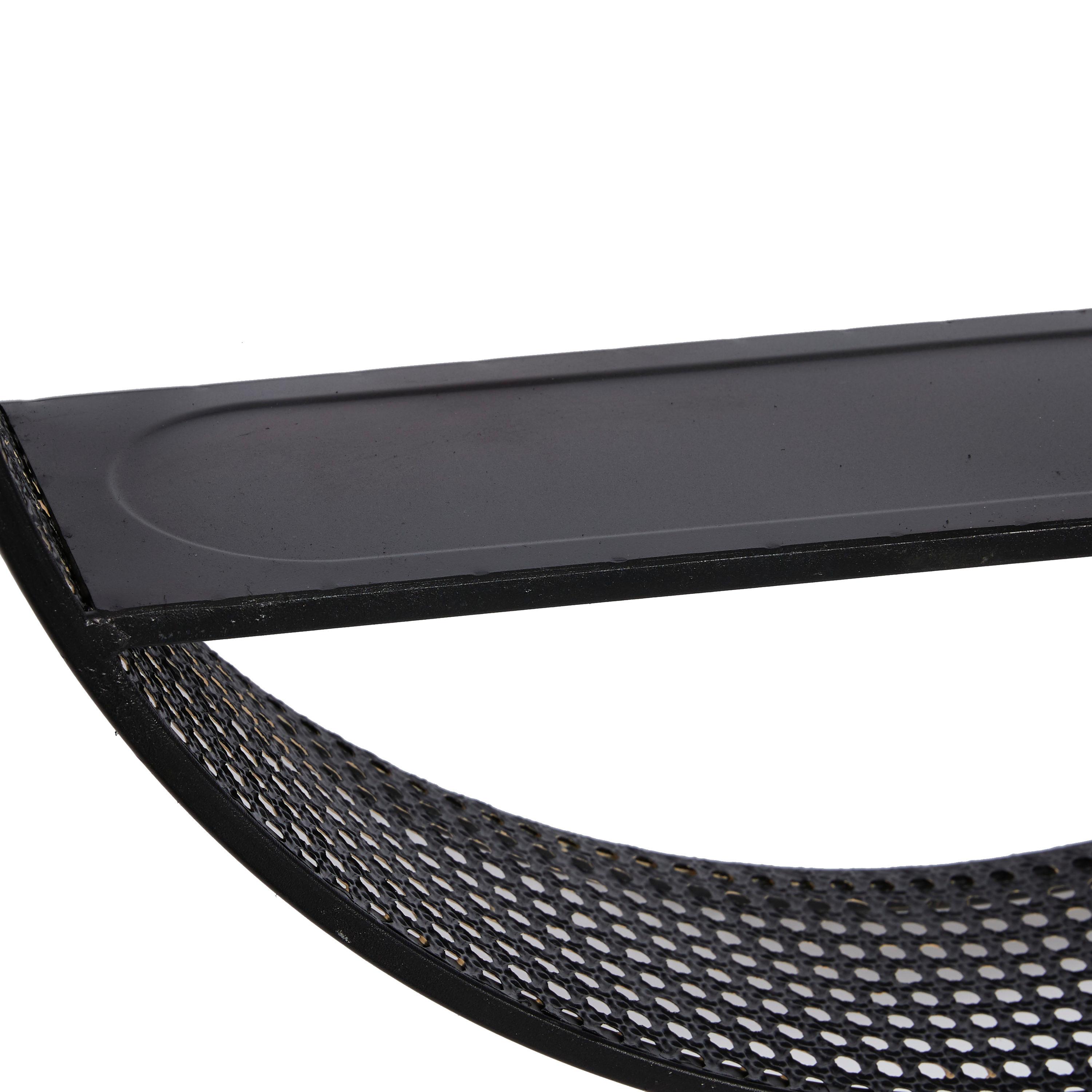 DecMode 26" x 5" 2-Tier Black Wall Shelf
