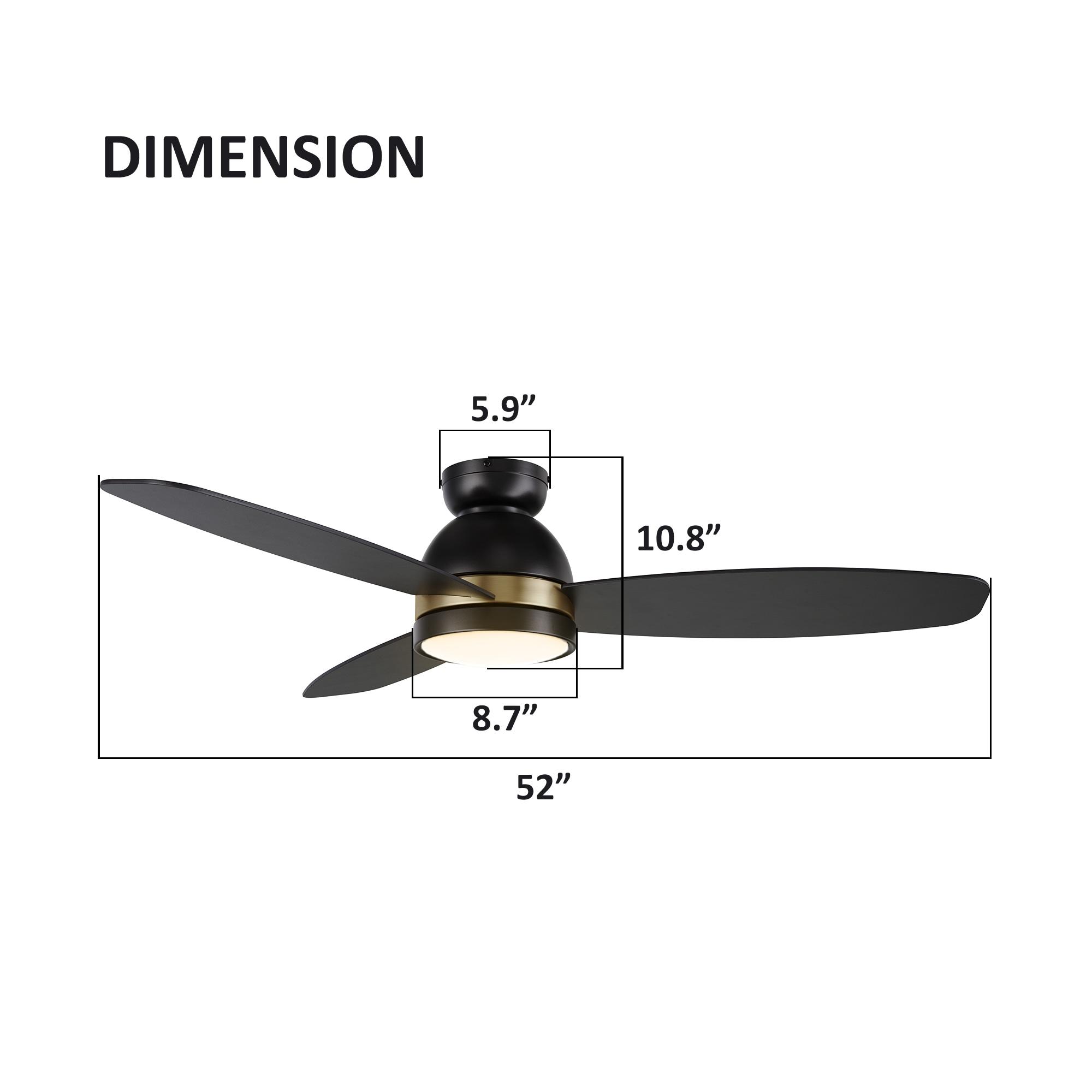 CARRO Smart Flush Mount Ceiling Fan with Light, Remote Control, DC Motor