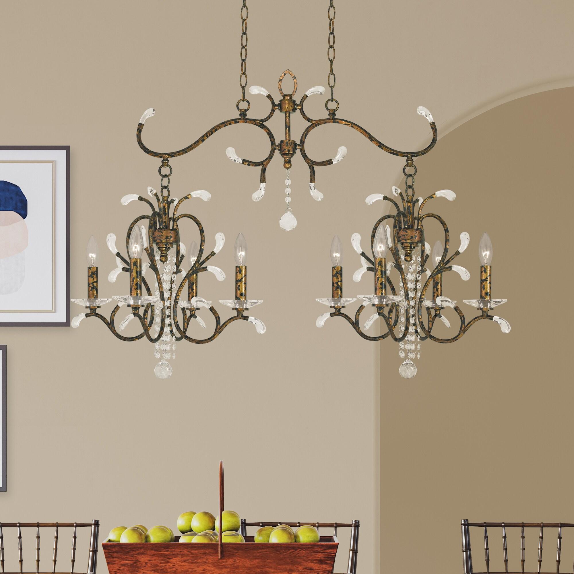 Livex Lighting Serafina 8 - Light Chandelier in  Hand Applied Venetian Golden Bronze