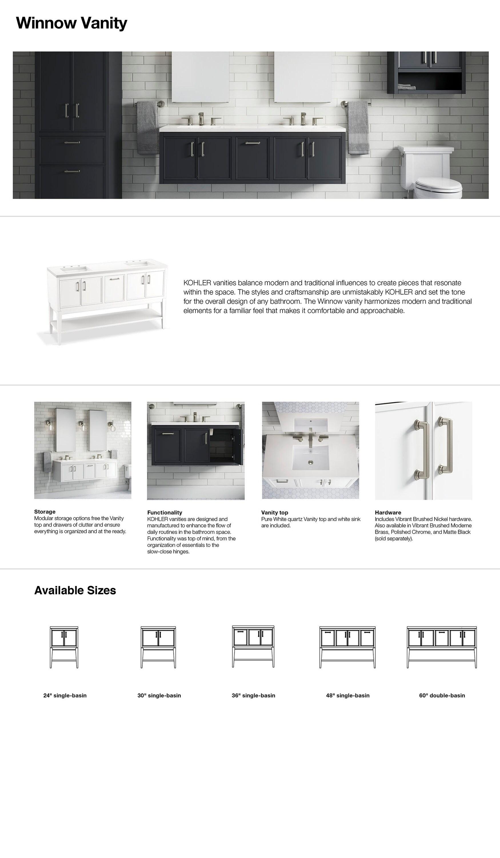 Winnow 60-In Bathroom Vanity Set