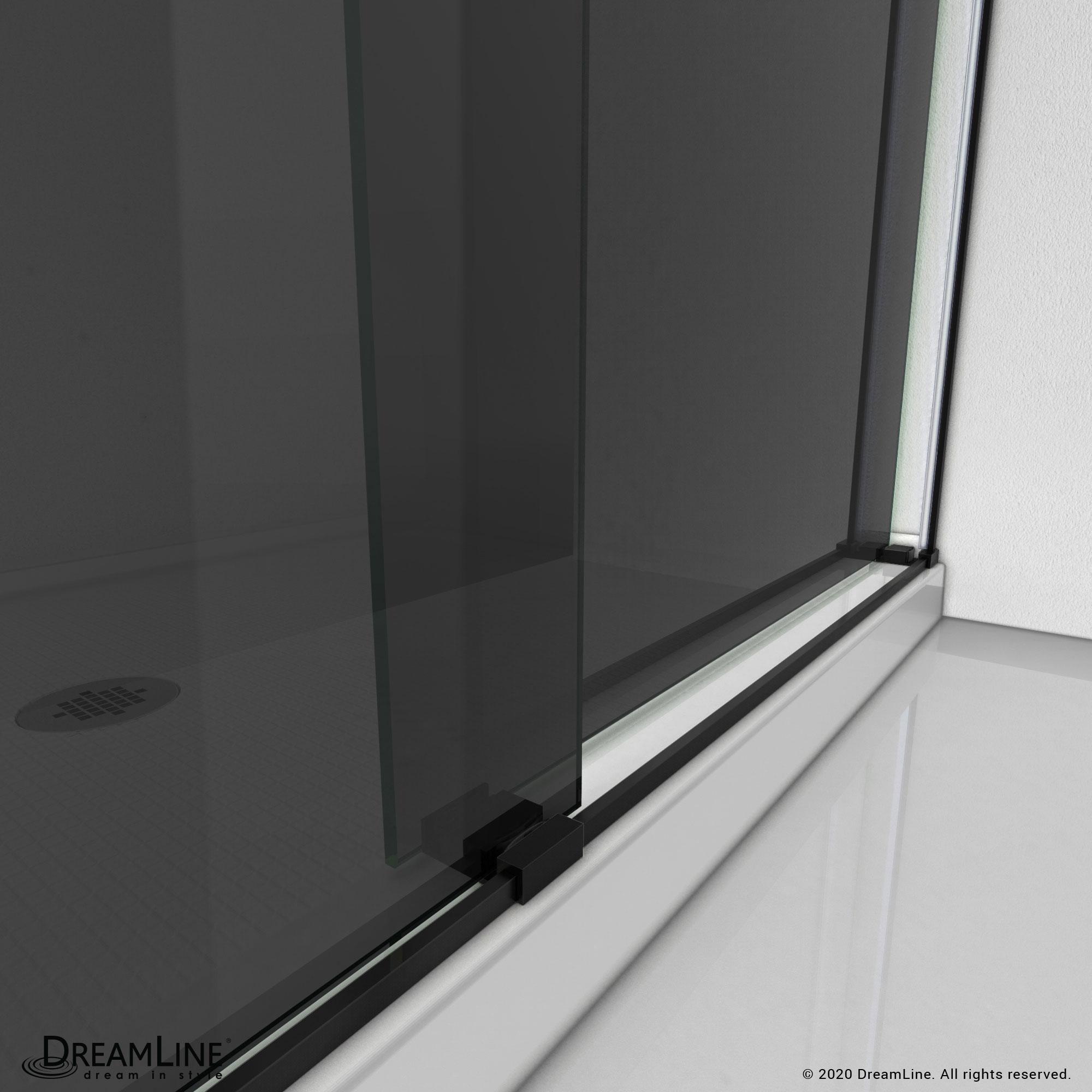 44" - 48" W 76" H Reversible Semi-Frameless Shower Door with ClearMax Technology