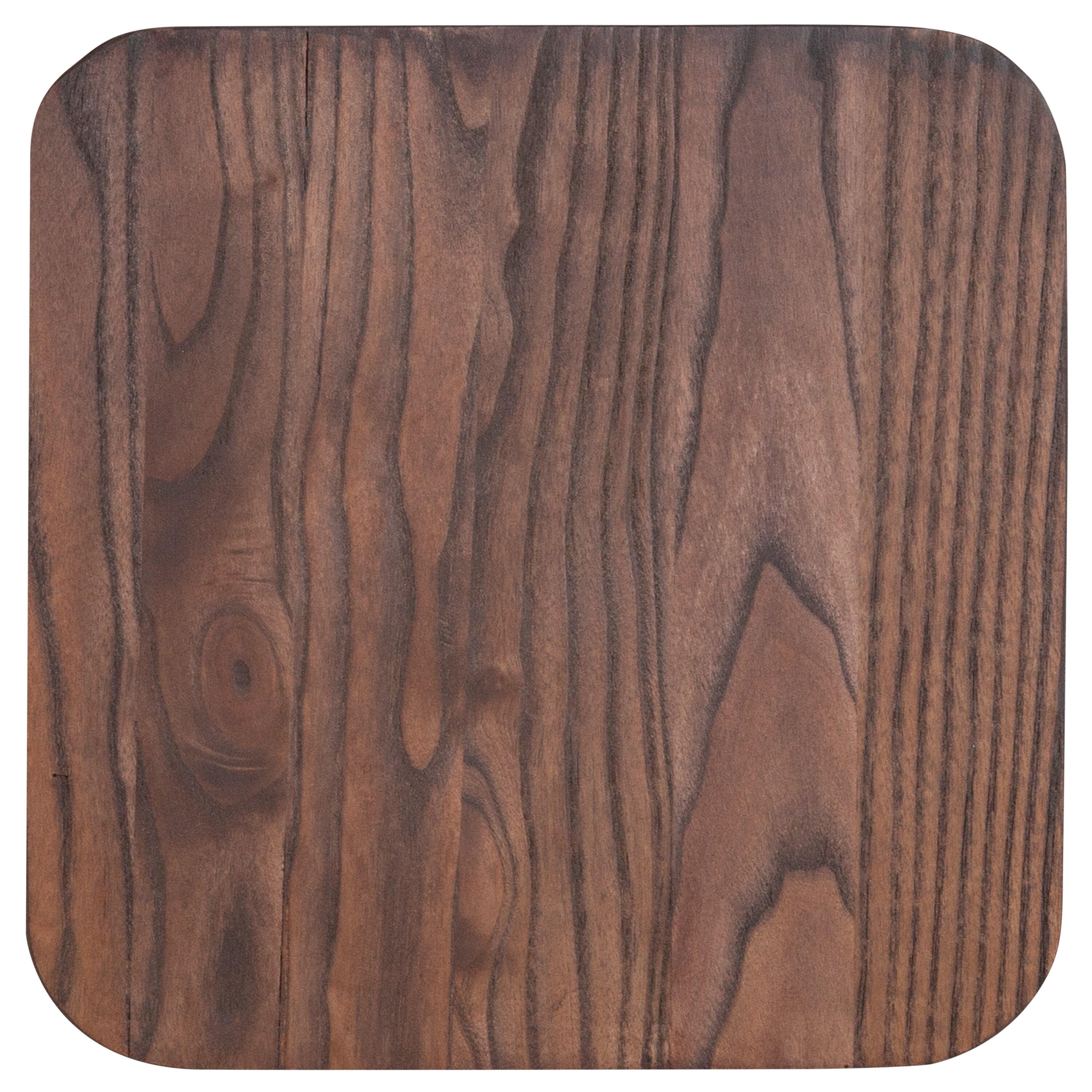 Flash Furniture Margherite 30" High Backless Metal Barstool with Square Wood Seat