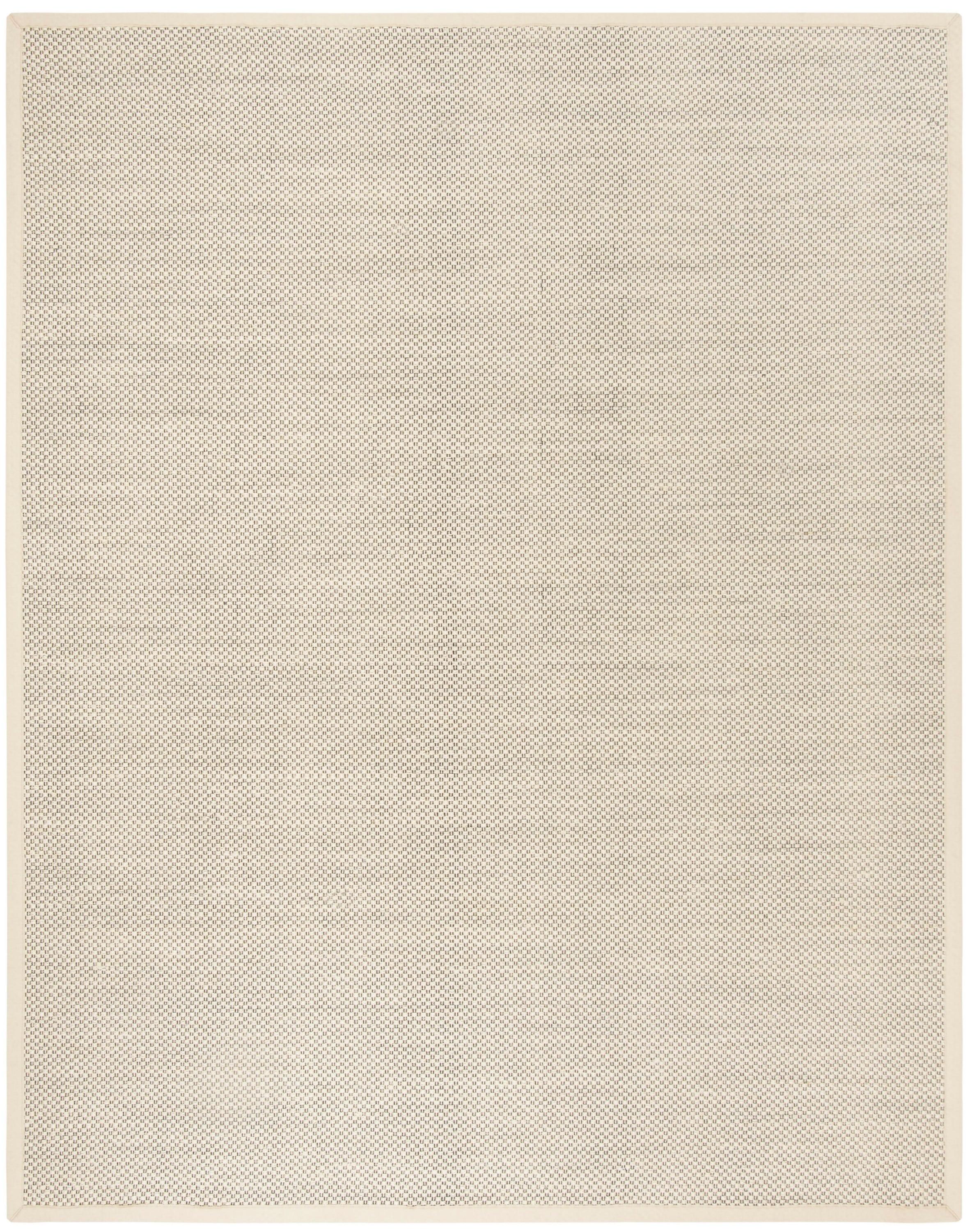 SAFAVIEH Natural Fiber Clarissa Solid Sisal Area Rug, Black/Ivory, 10' x 14'