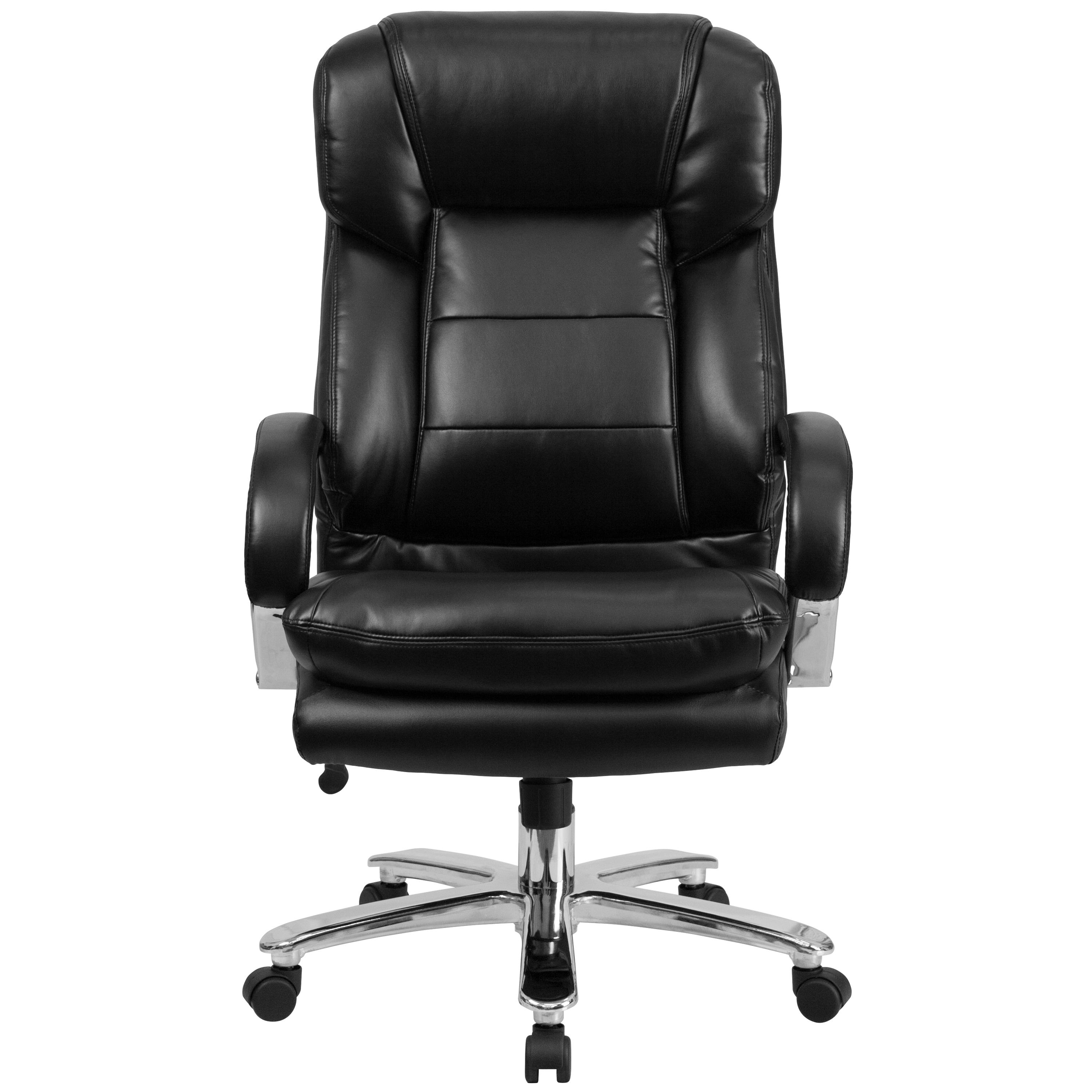Belladonna Big & Tall LeatherSoft Ergonomic Office Chair with Headrest and Loop Arms by Flash Furniture