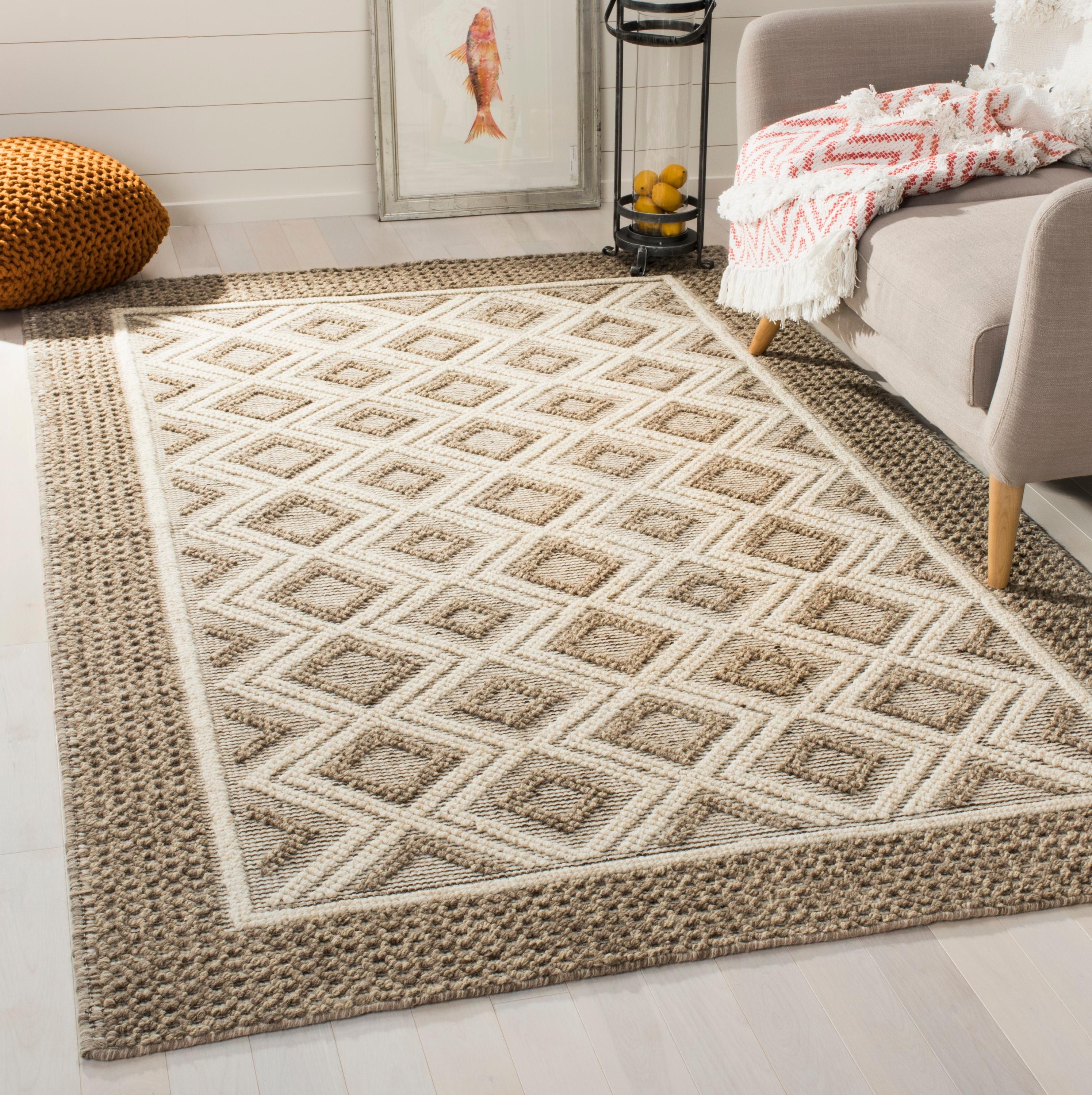 Vermont VRM212 Hand Woven Indoor Accent Rug - Beige/Ivory - 3'x5' - Safavieh