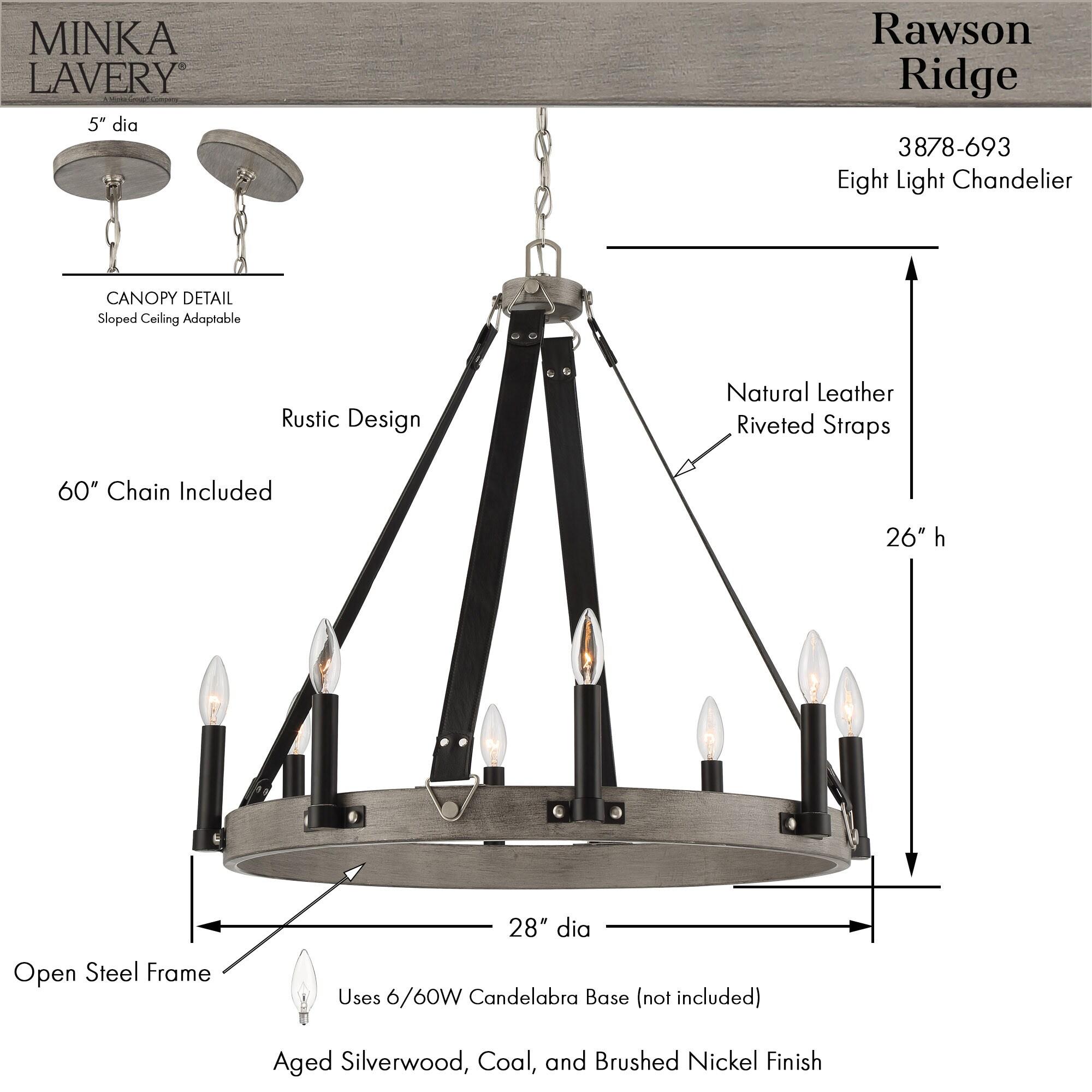 8 Light Chandelier     -Traditional Installation Minka Lavery 3878-693