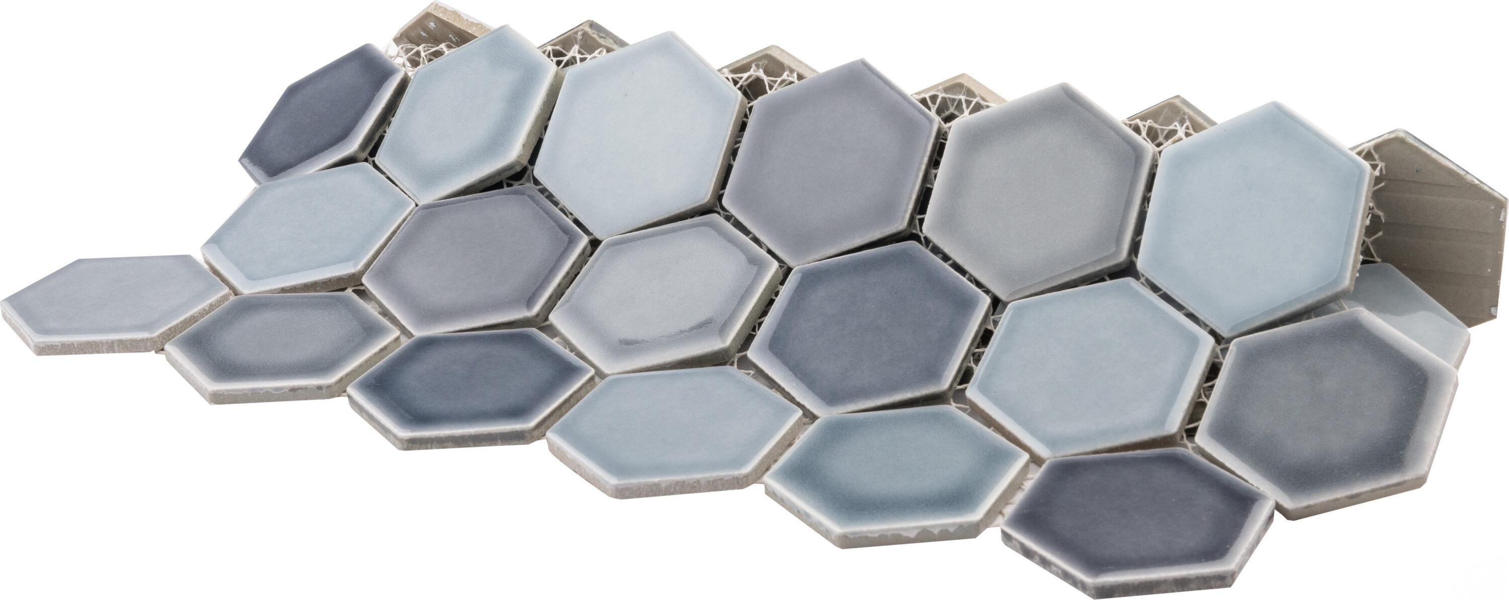 Merola Tile Hudson Due 2" Hex 10-7/8 " x 12-5/8 " Porcelain Mosaic Floor and Wall Tile