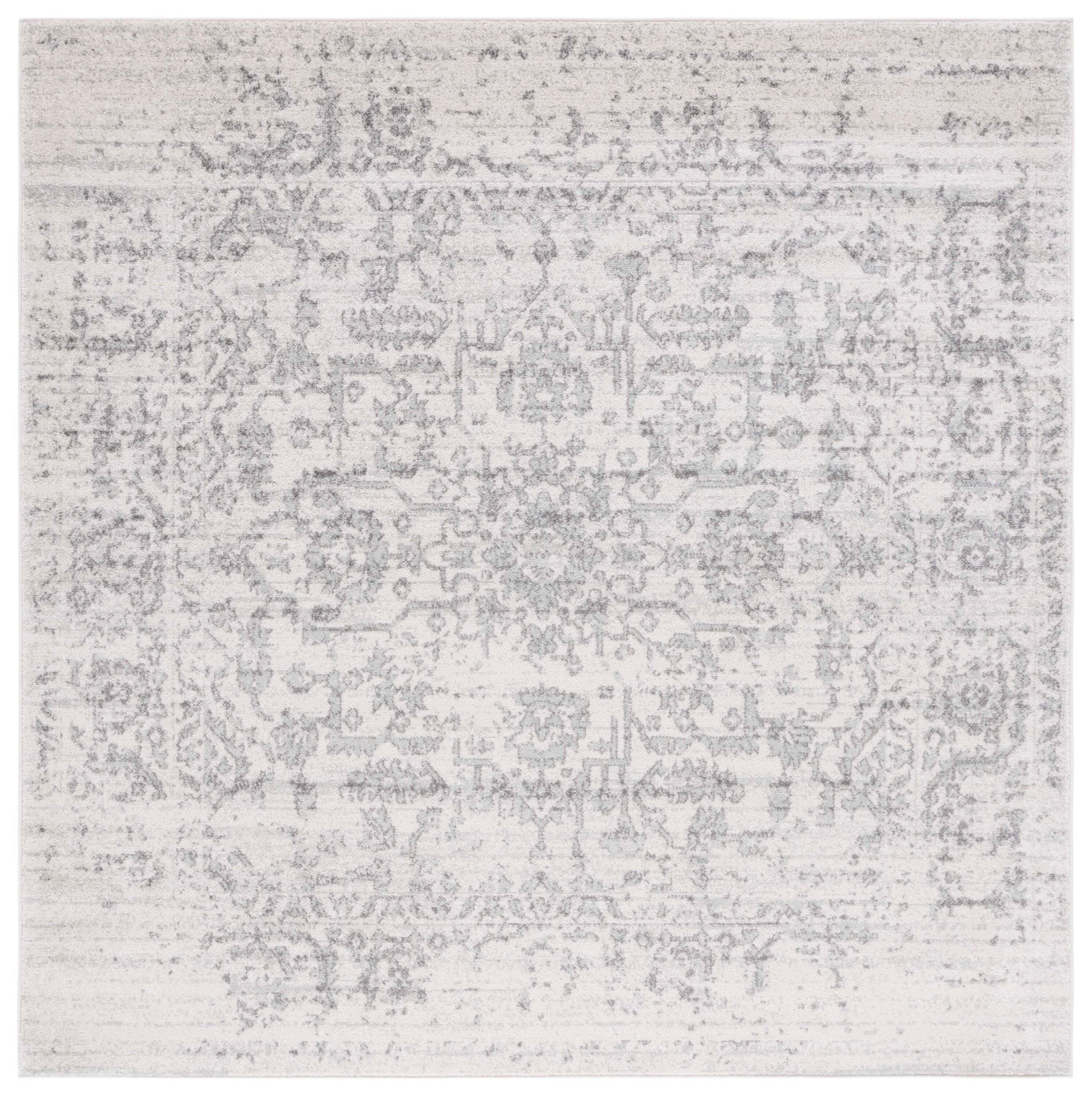 Madison MAD603 Power Loomed Accent Rug - Silver/Ivory - 3'x3' - Safavieh.