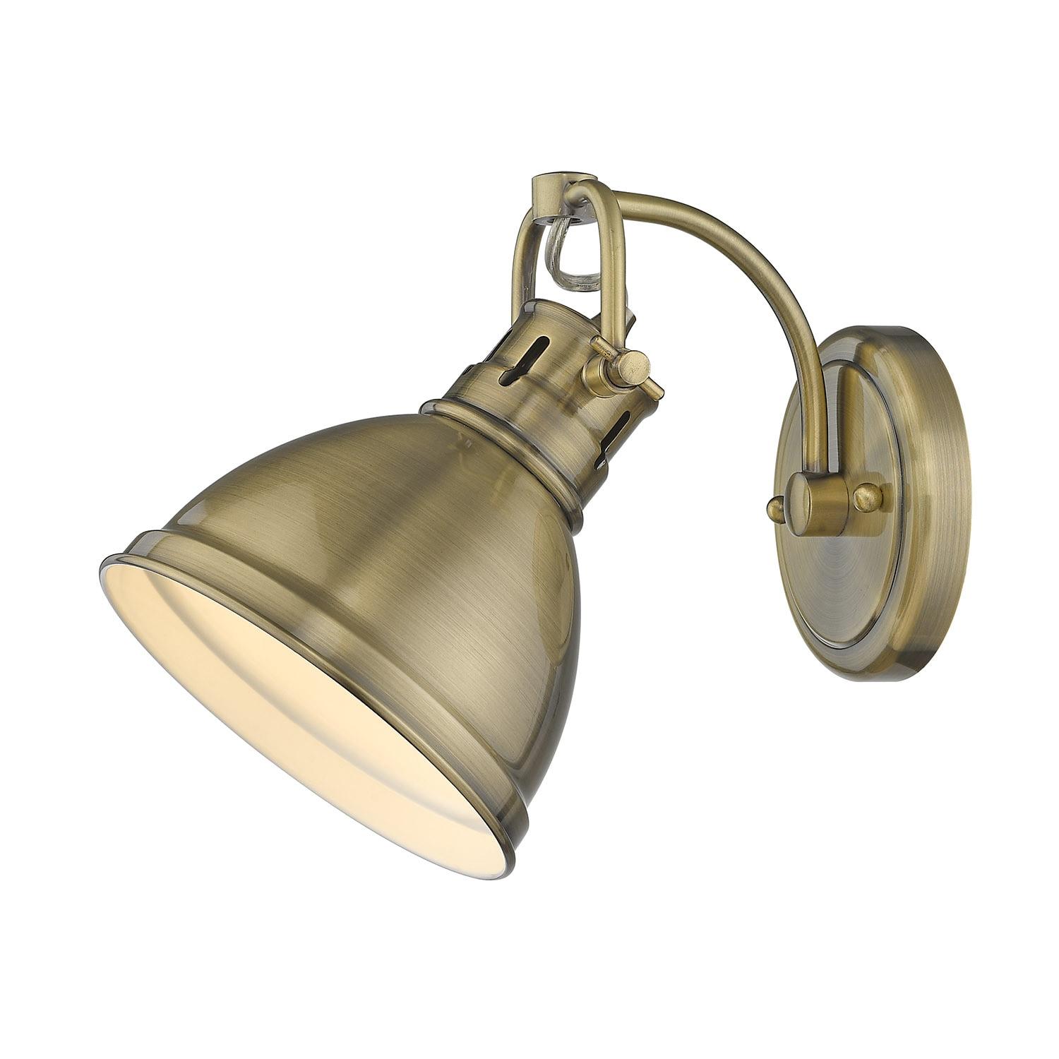 Golden Lighting Duncan 1-Light Wall Sconce in Aged Brass