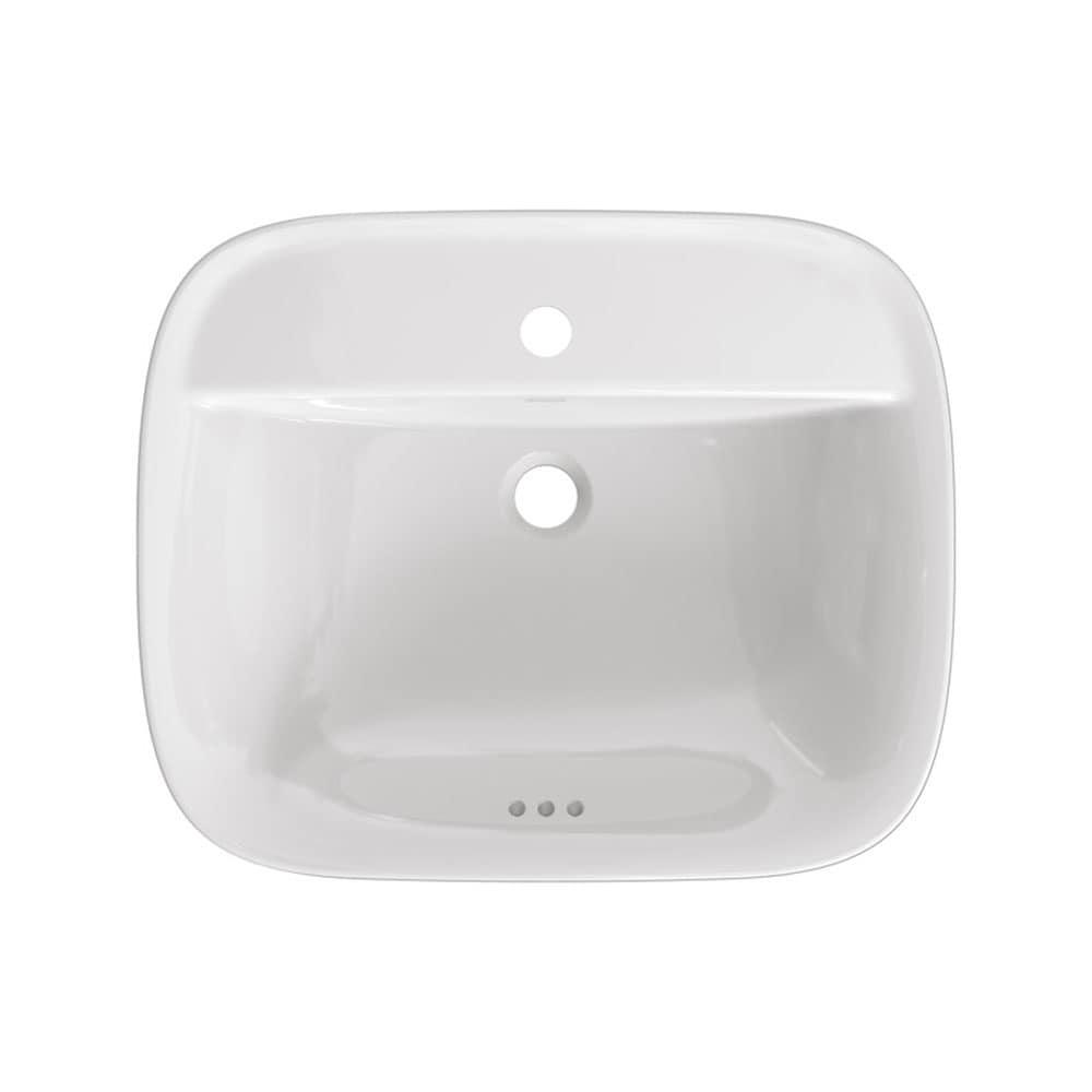 American Standard Aspirations 18'' Vitreous China Rectangular Bathroom Sink with Faucet and Overflow