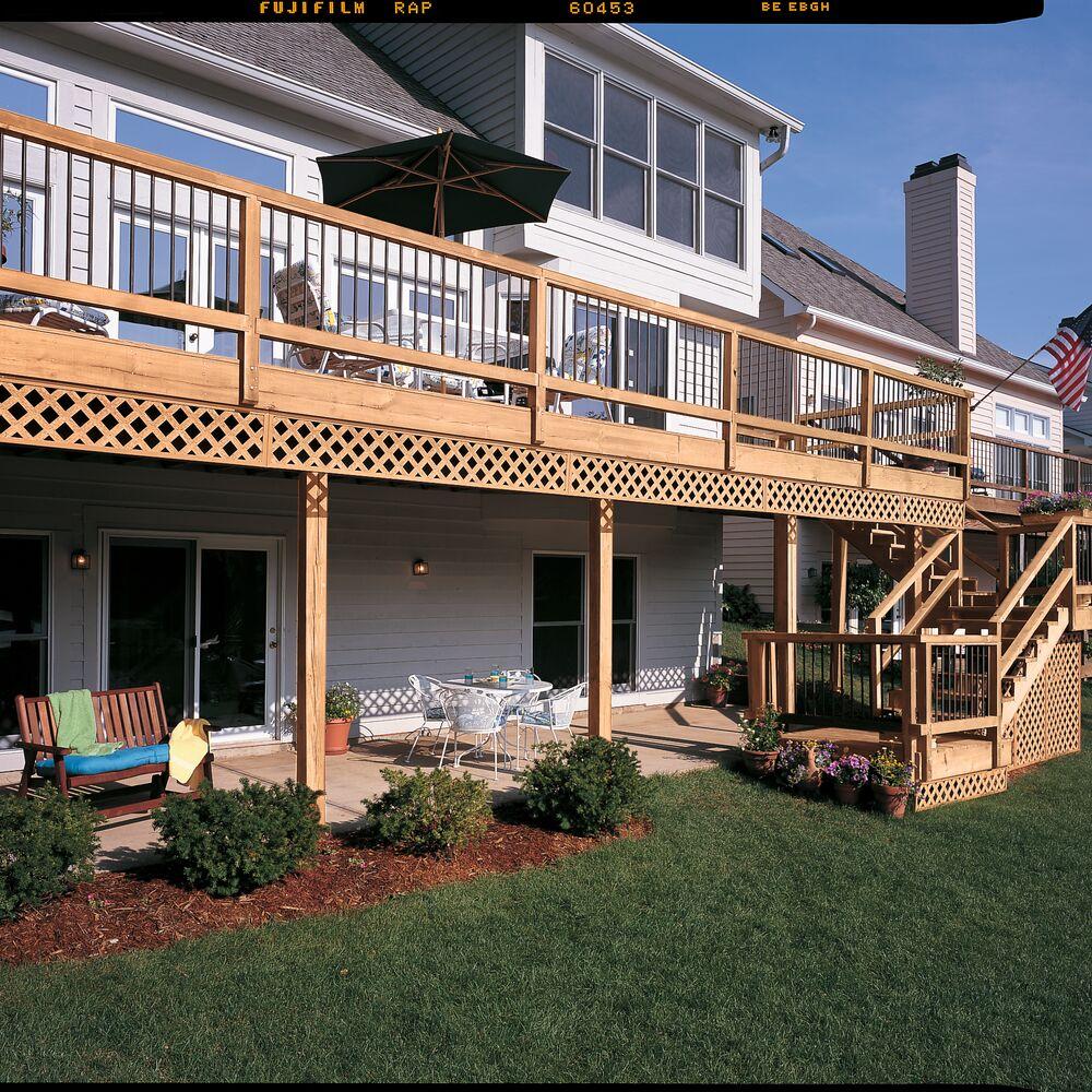 Barrette Outdoor Living 48" H x 1.18" W Vinyl Lattice Cap (2-Pack) (Set of 2)