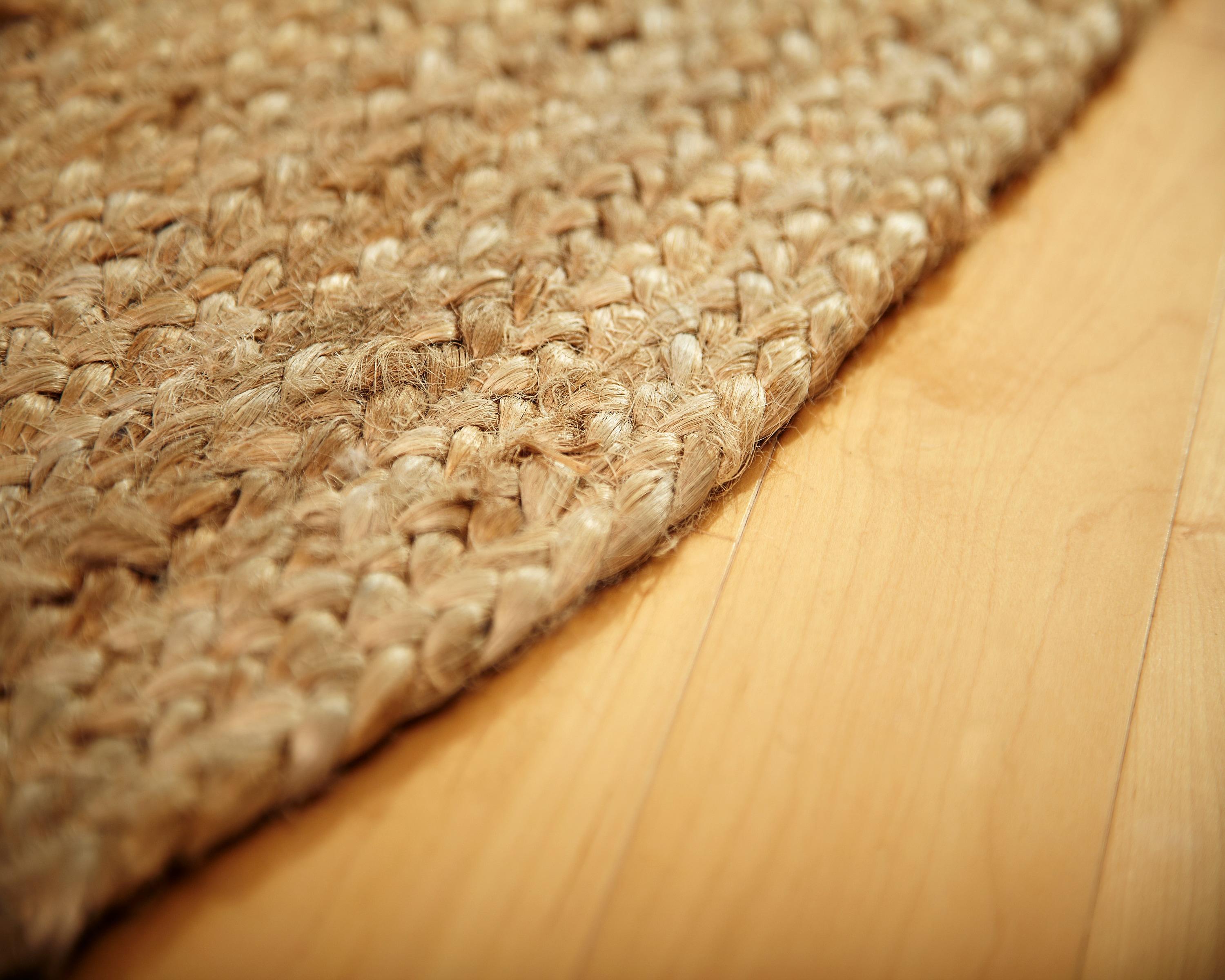 4'x4' Solid Area Rug Natural - Anji Mountain