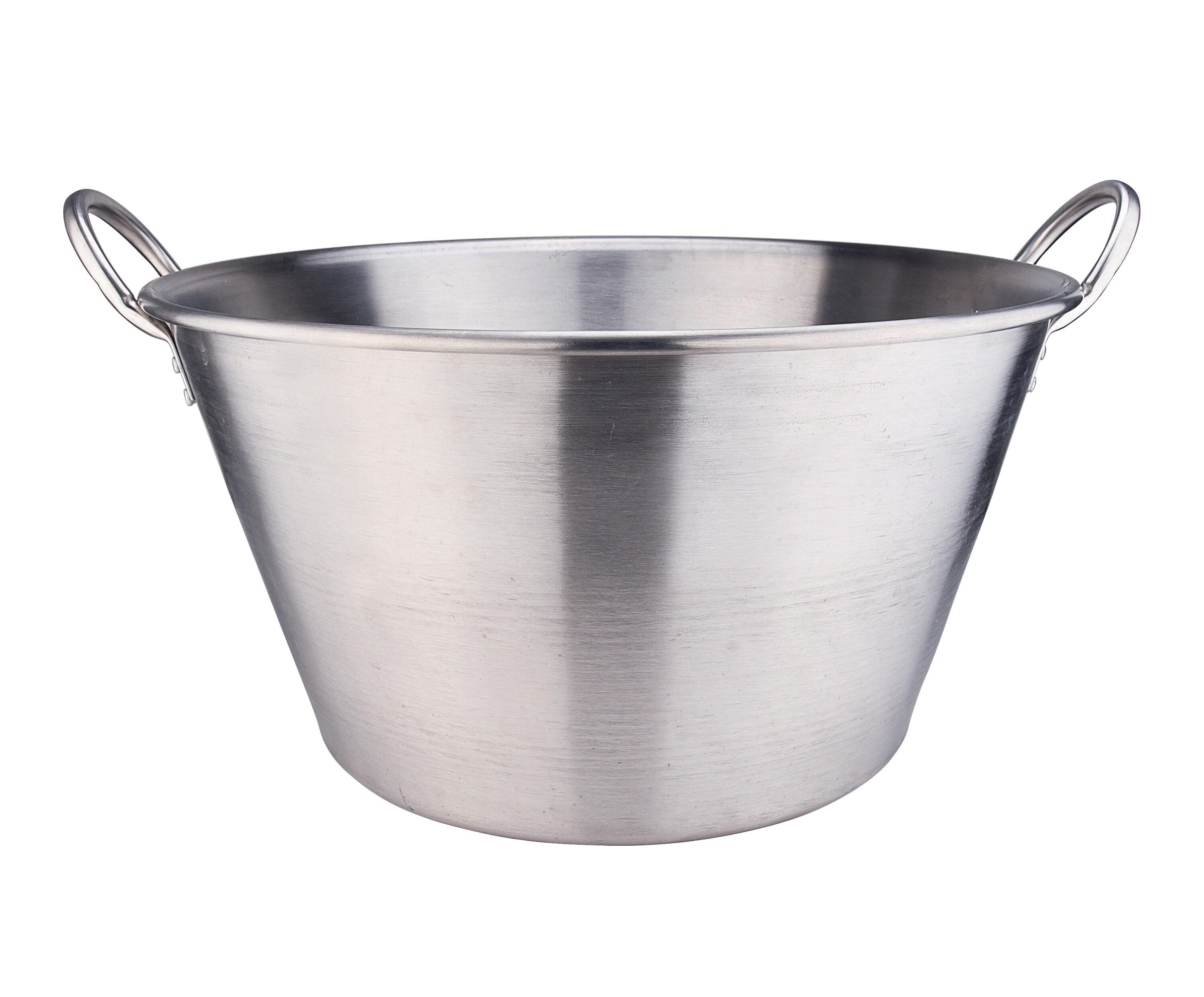 ARC CSD532 Large 41QT Heavy Duty Stainless Steel Comal Cazo de Cobre para Carnitas (10.25 Gallon)